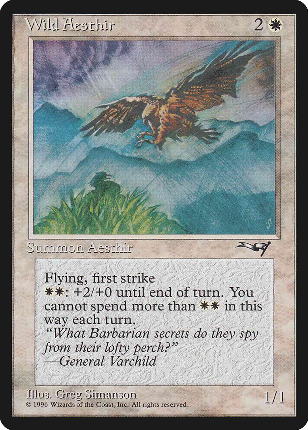 Wild Aesthir (Blue Mountains) magic card front