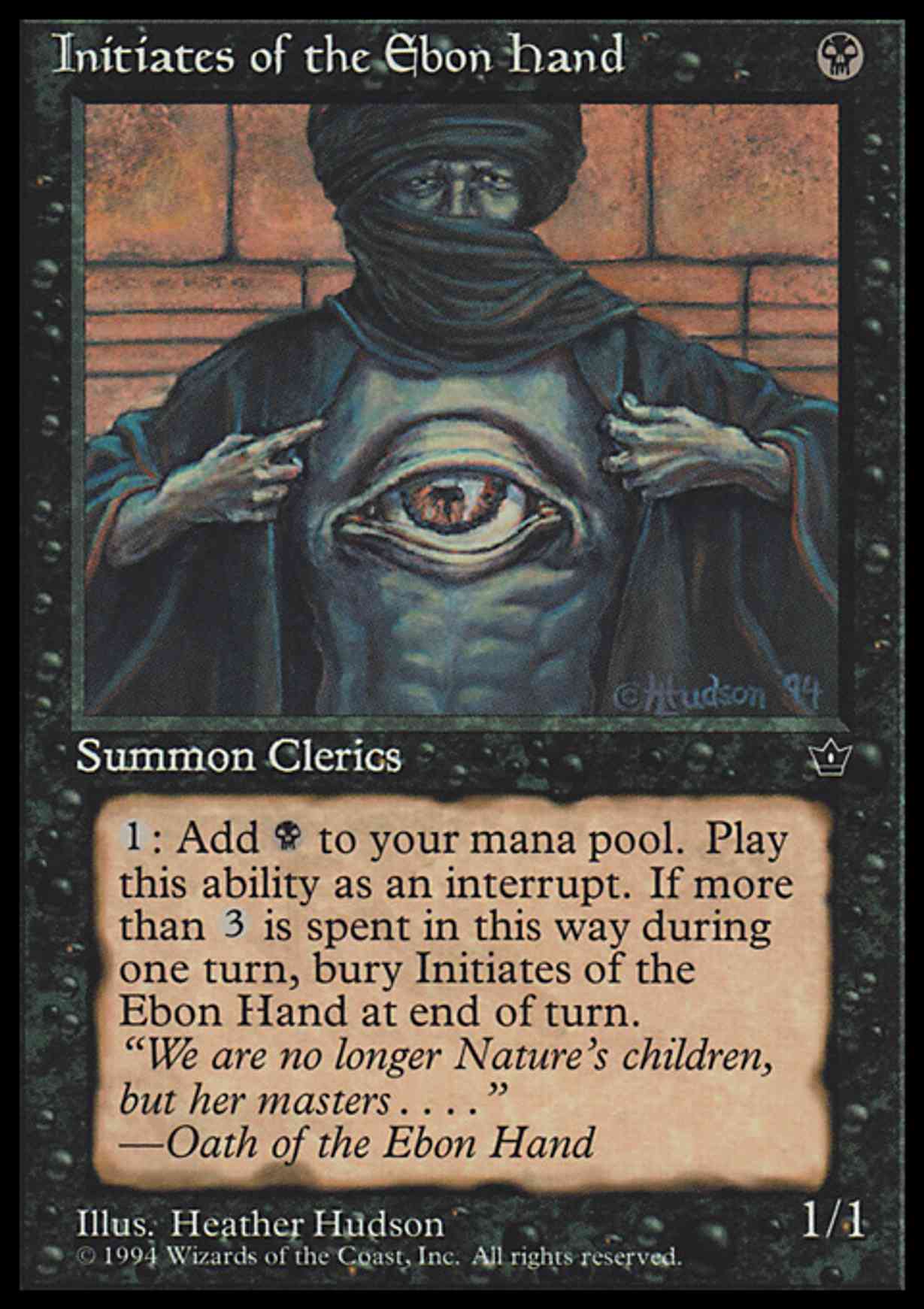 Initiates of the Ebon Hand (Hudson) magic card front