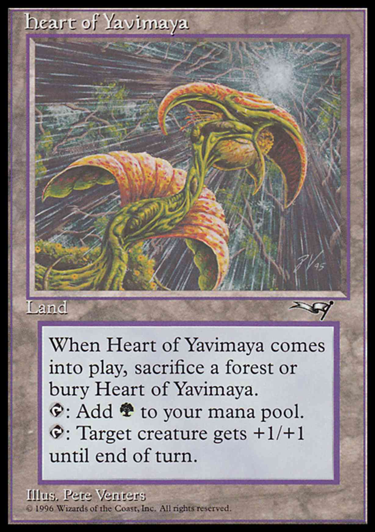 Heart of Yavimaya magic card front