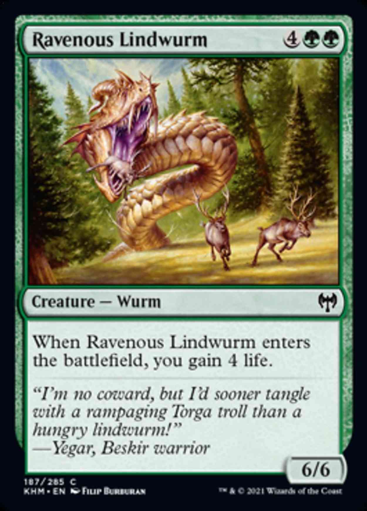 Ravenous Lindwurm magic card front
