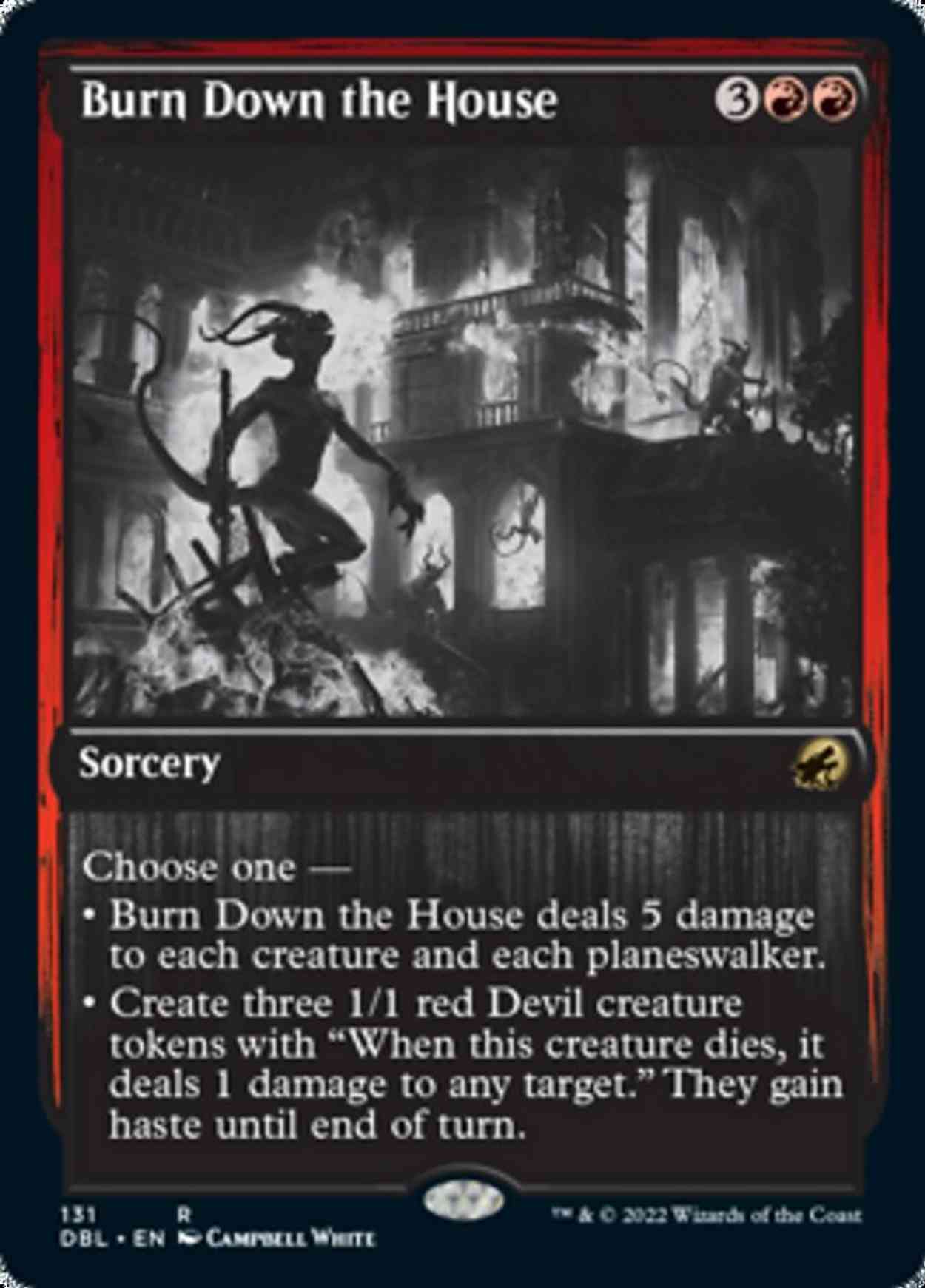 Burn Down the House magic card front