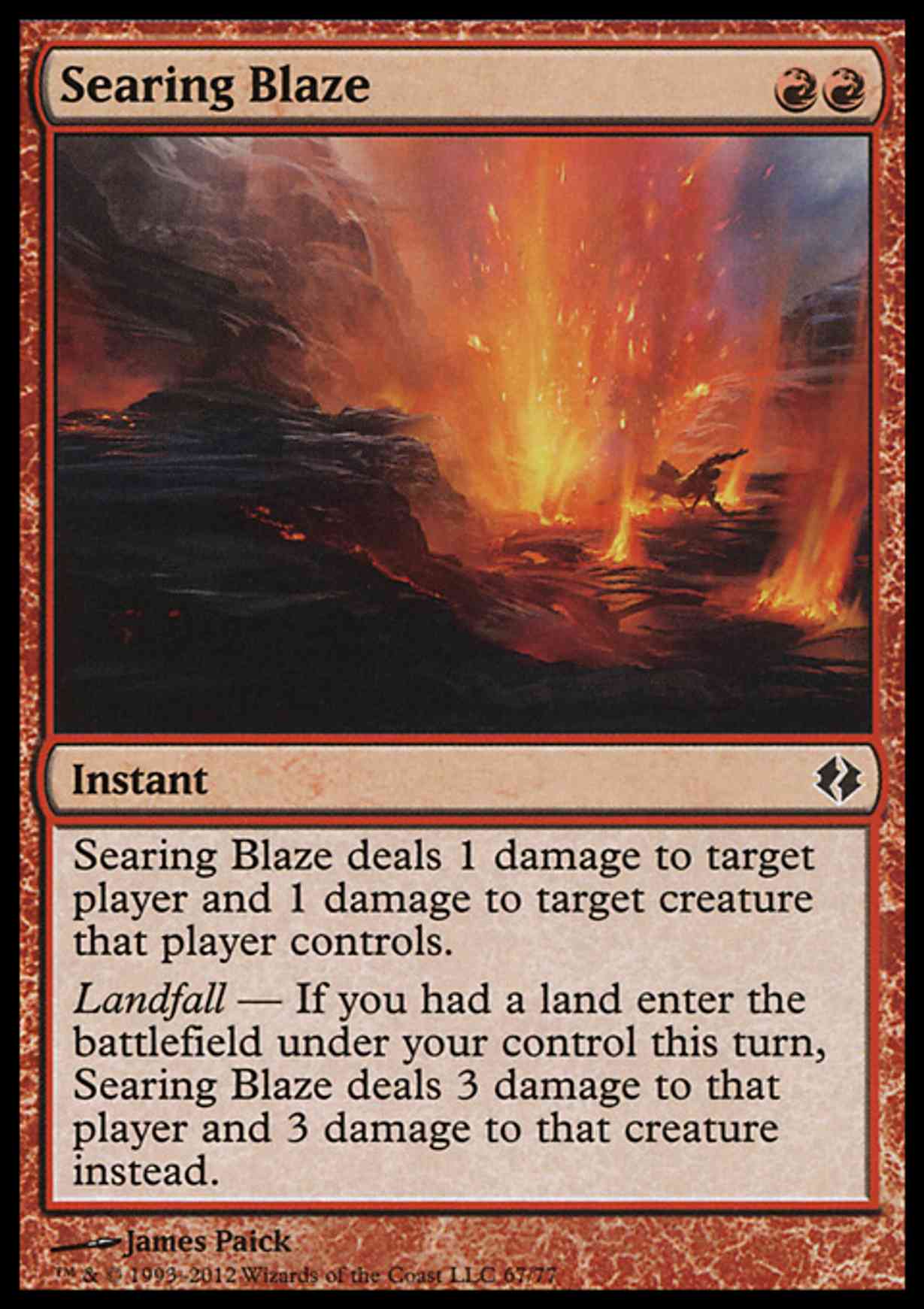 Searing Blaze magic card front
