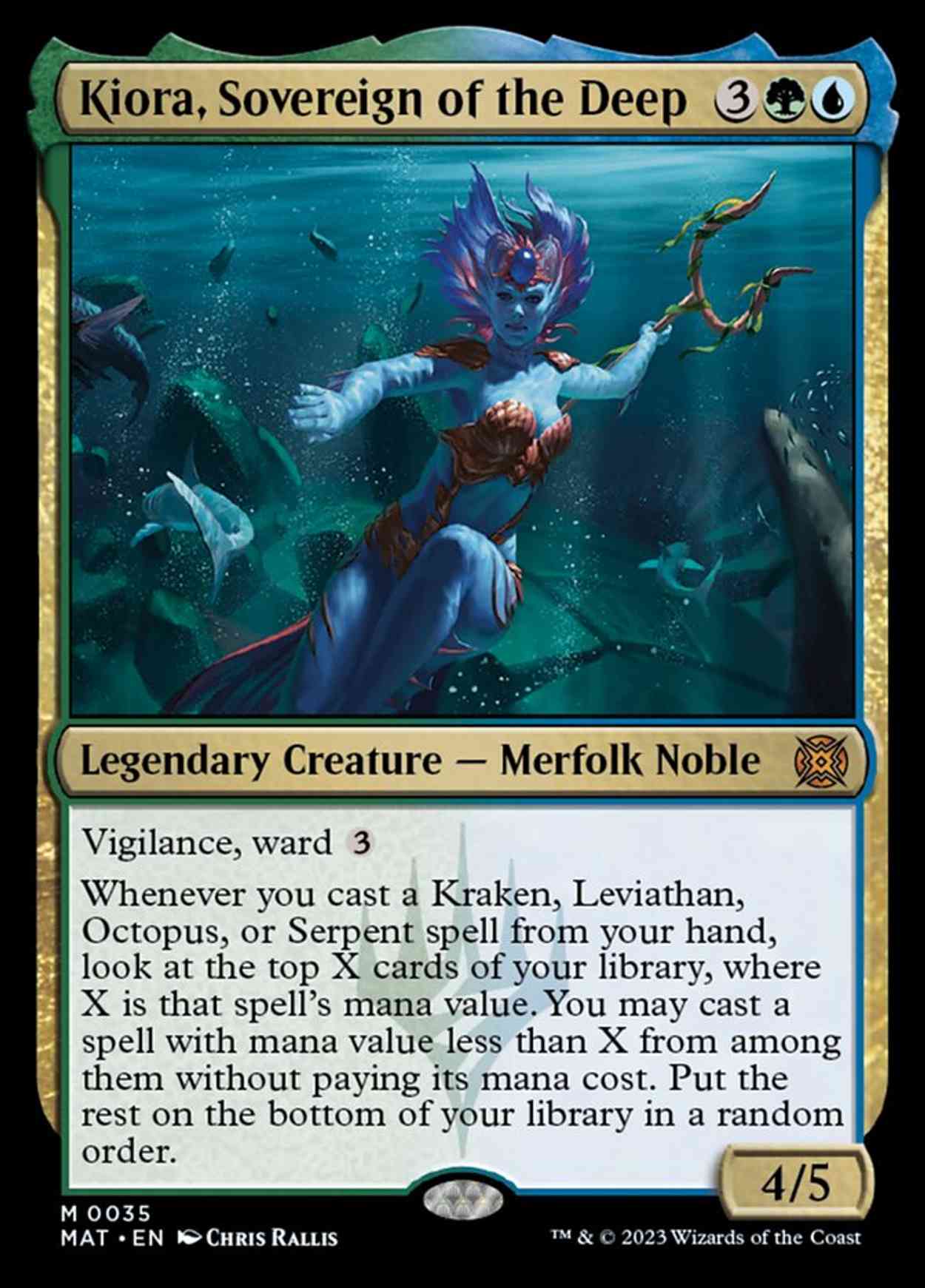 Kiora, Sovereign of the Deep magic card front