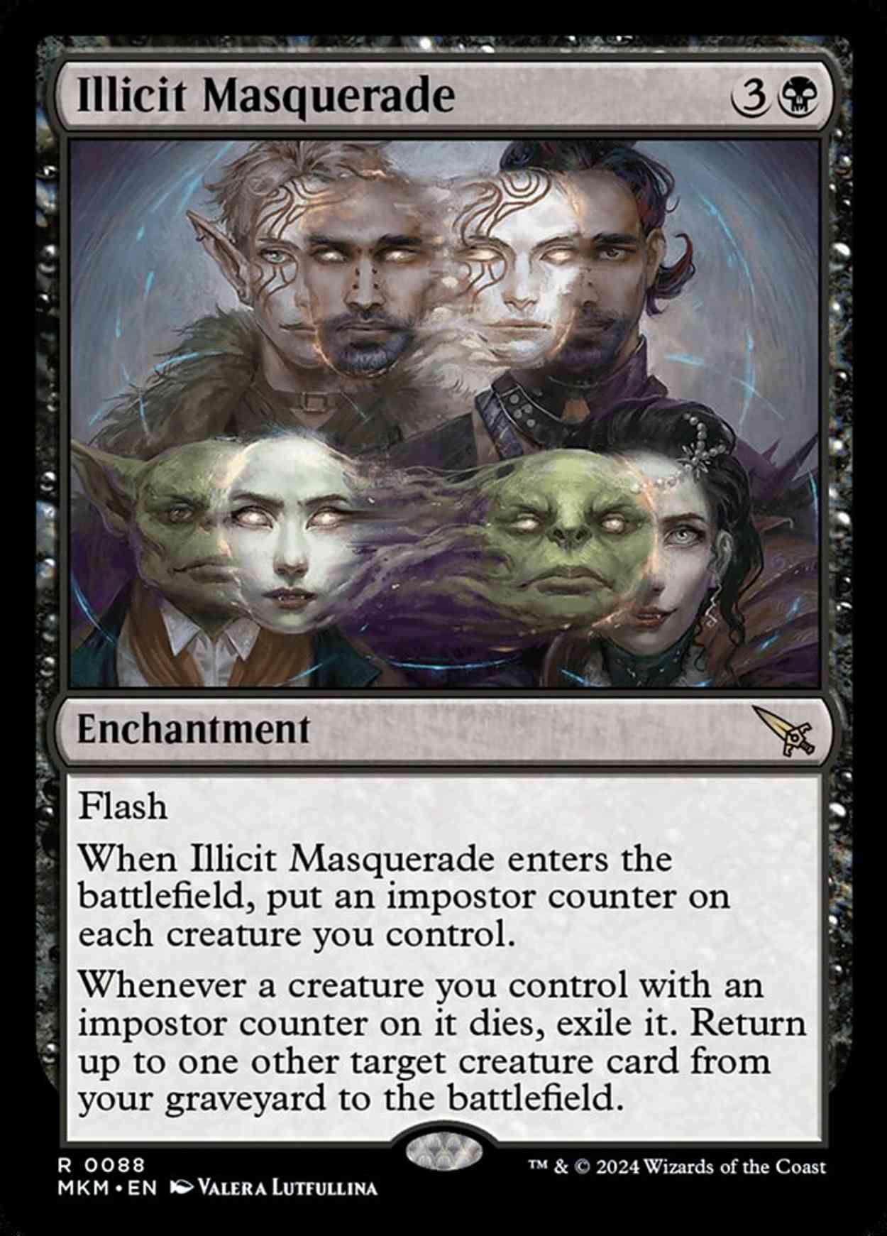 Illicit Masquerade magic card front