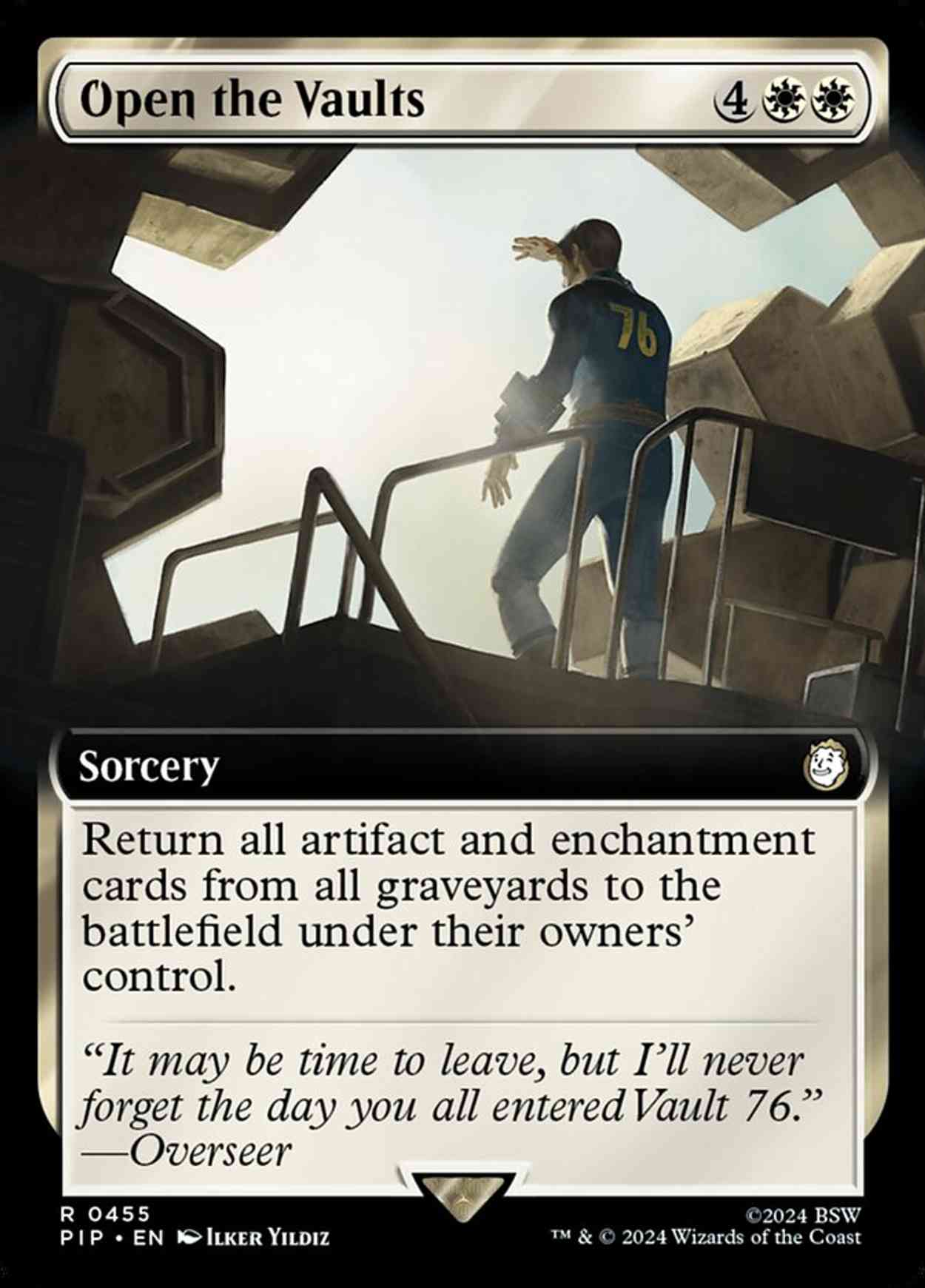 Open the Vaults (Extended Art) magic card front