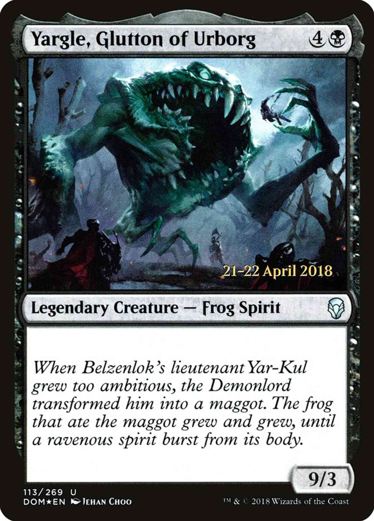 Yargle, Glutton of Urborg magic card front