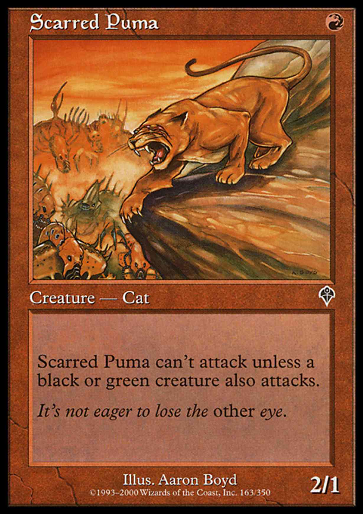 Scarred Puma magic card front