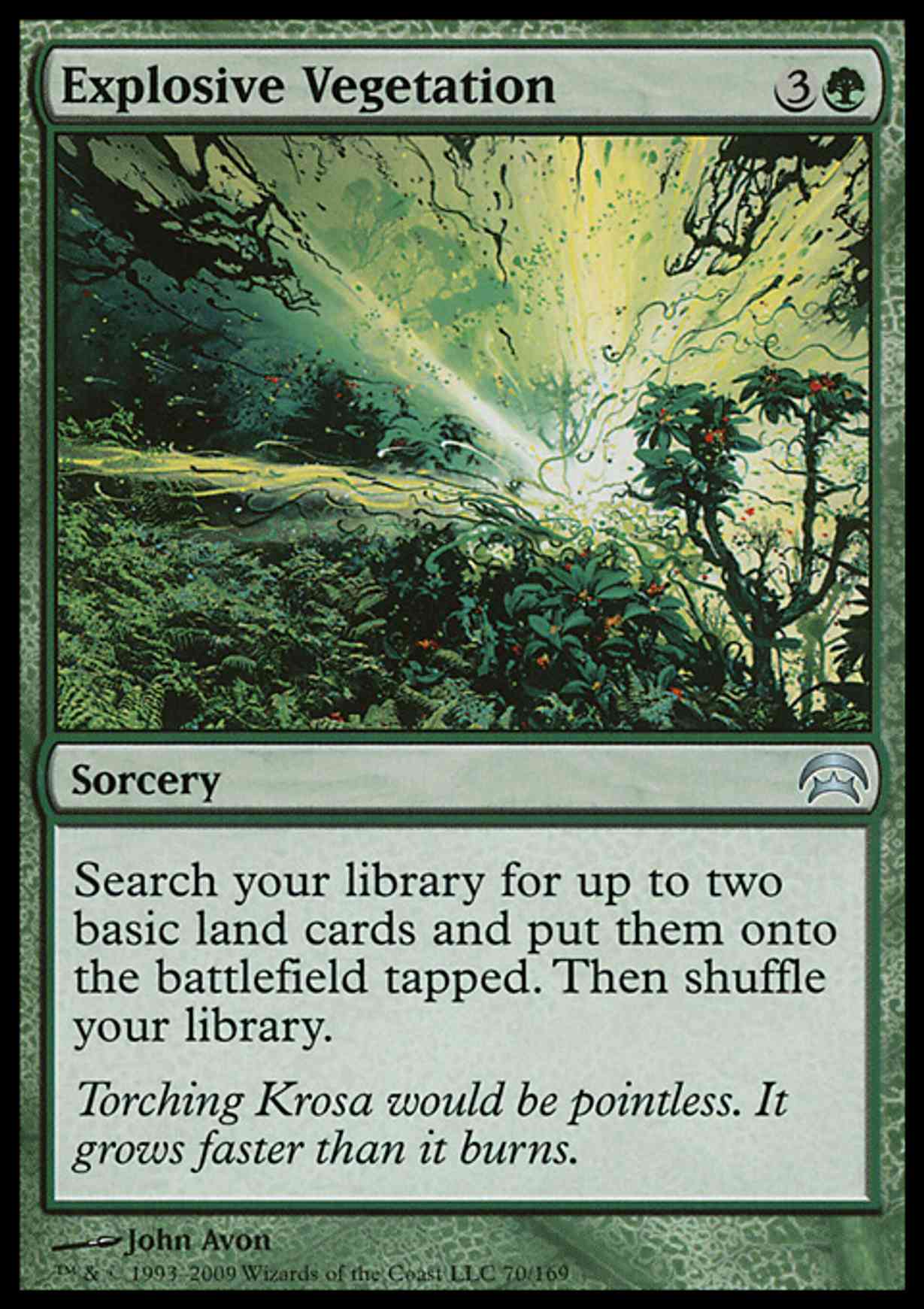 Explosive Vegetation magic card front