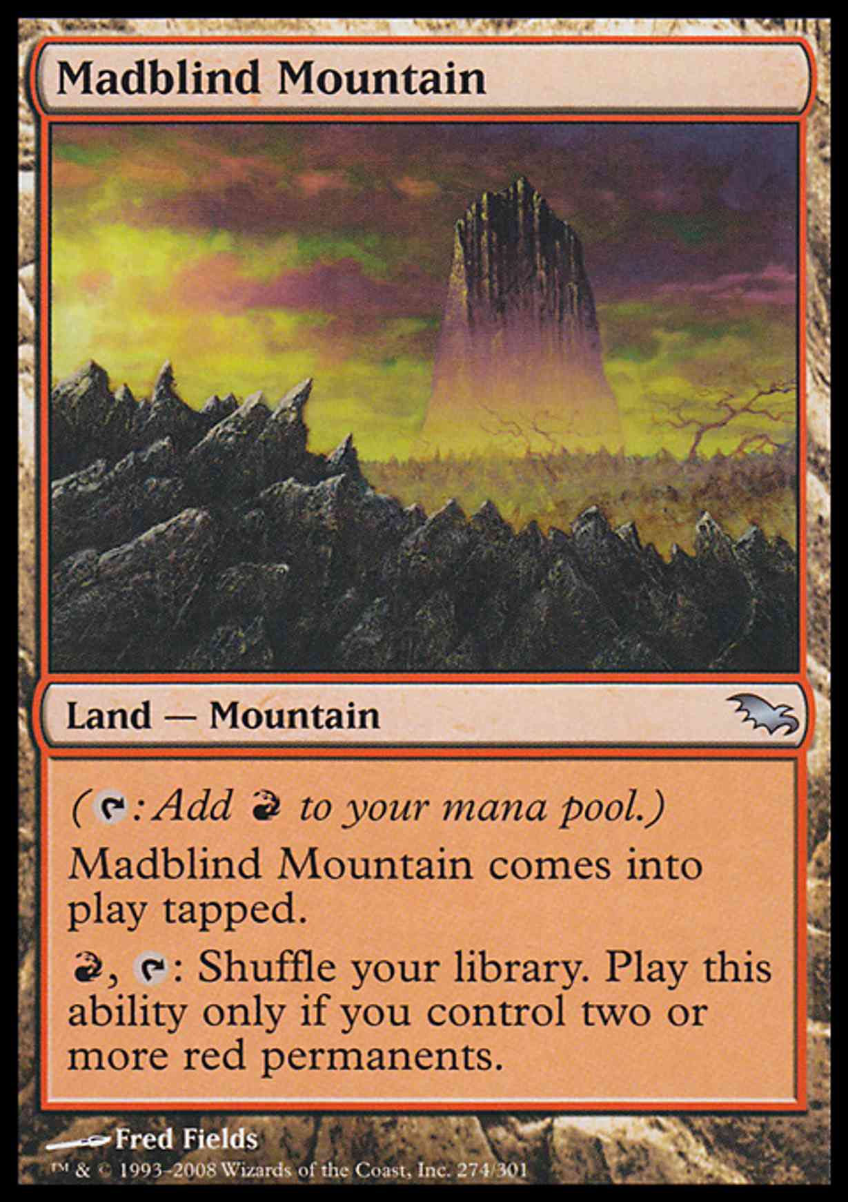 Madblind Mountain magic card front