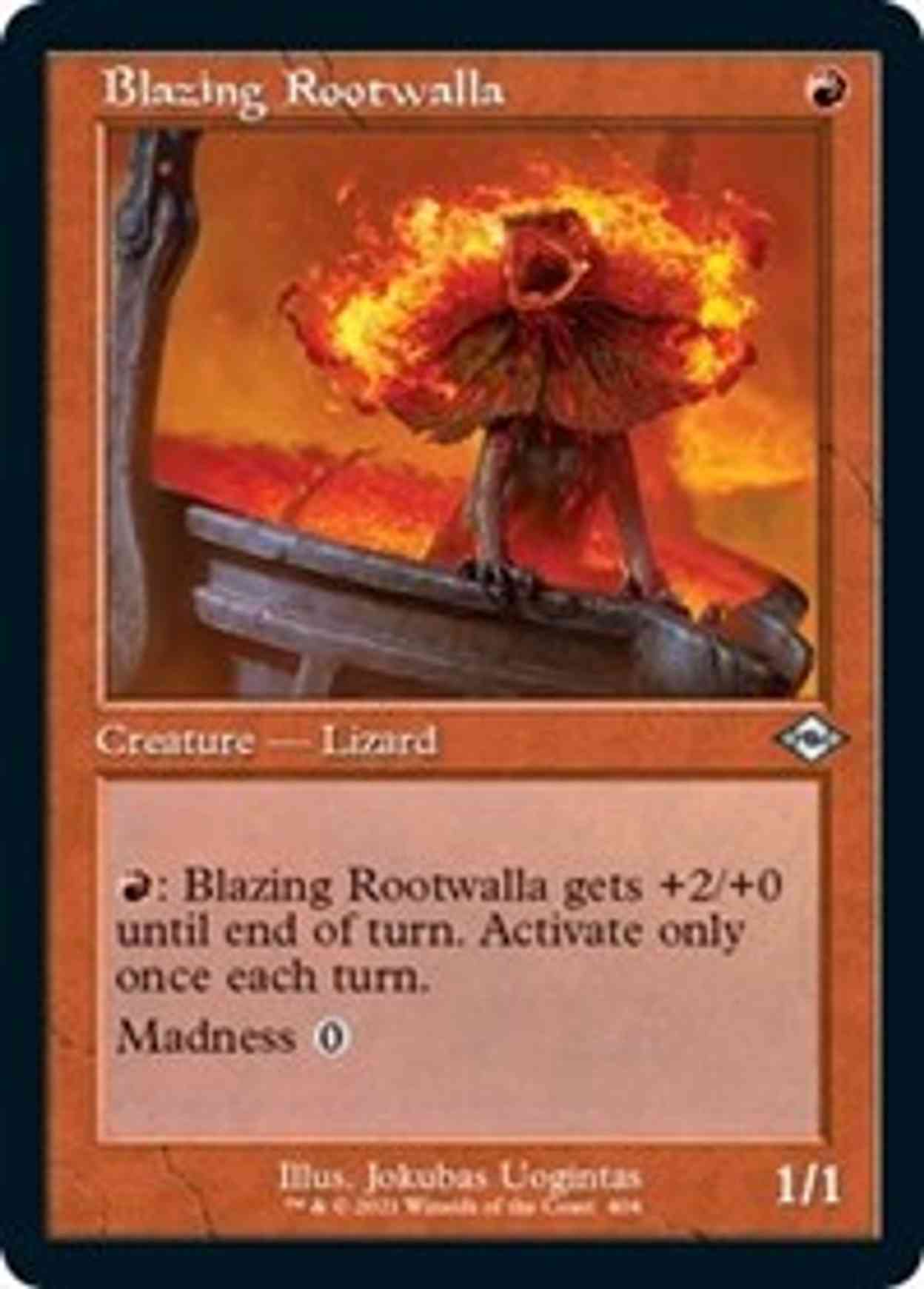 Blazing Rootwalla (Retro Frame) (Foil Etched) magic card front
