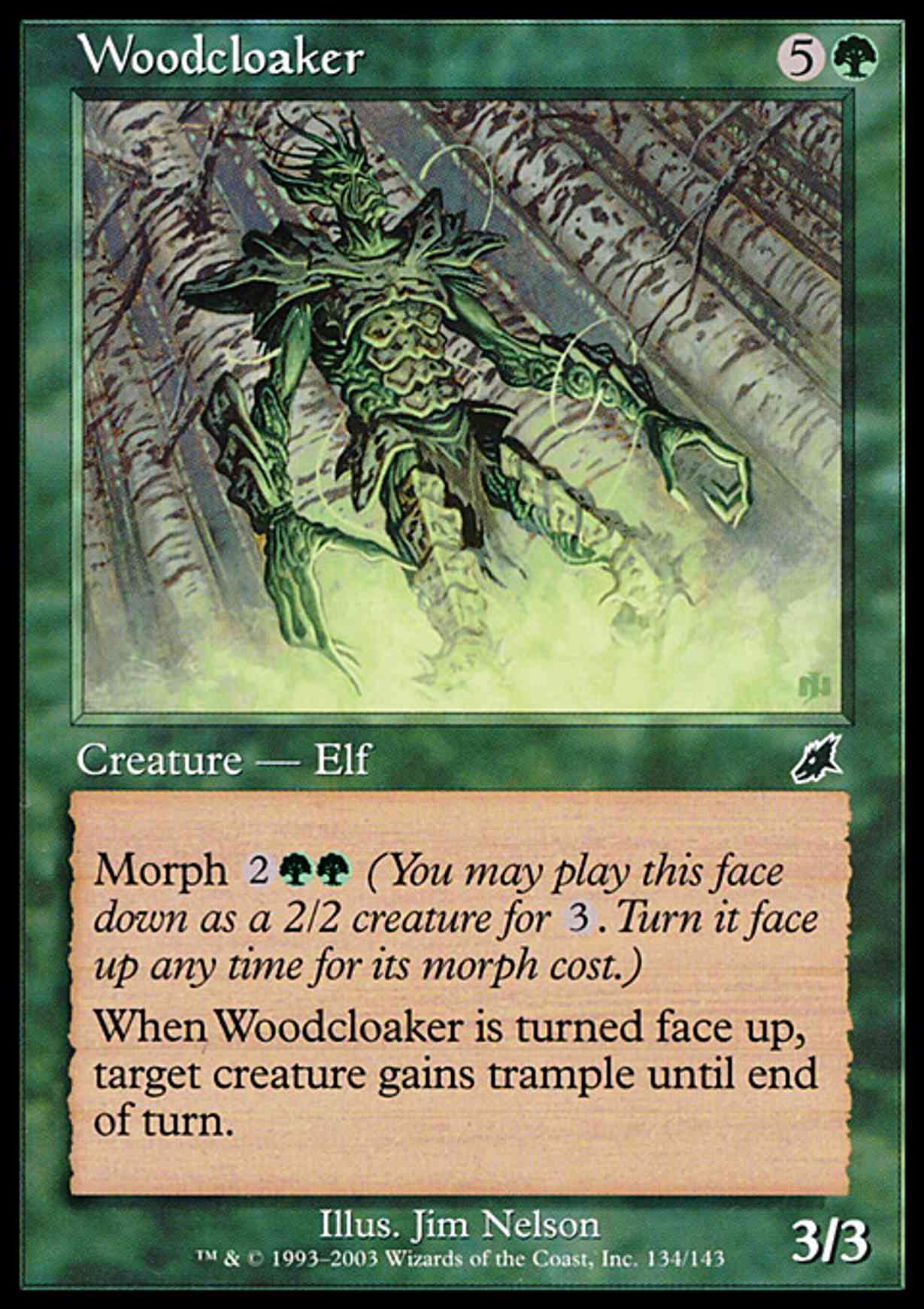 Woodcloaker magic card front