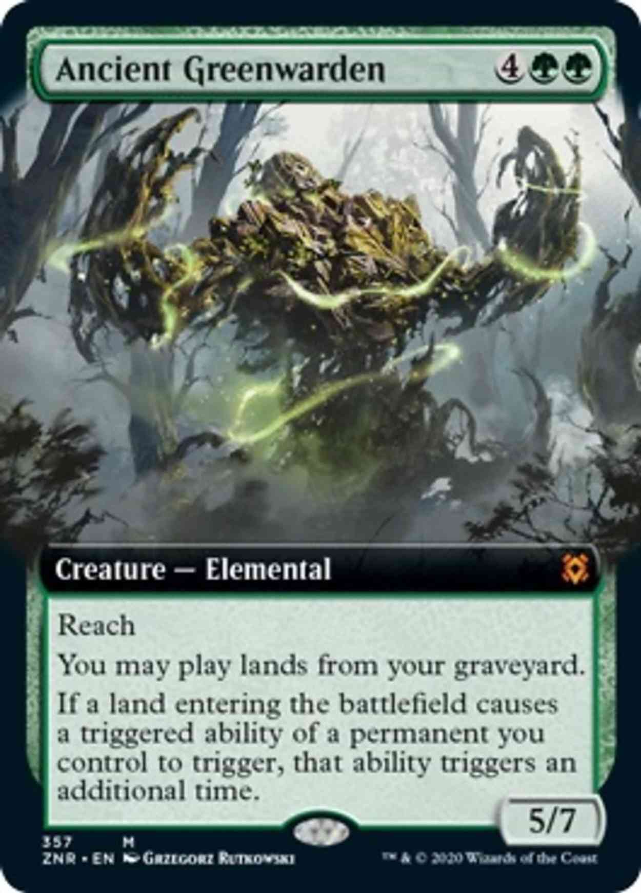 Ancient Greenwarden (Extended Art) magic card front