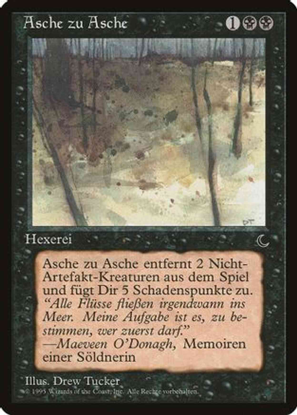 Ashes to Ashes (German) - "Asche zu Asche" magic card front