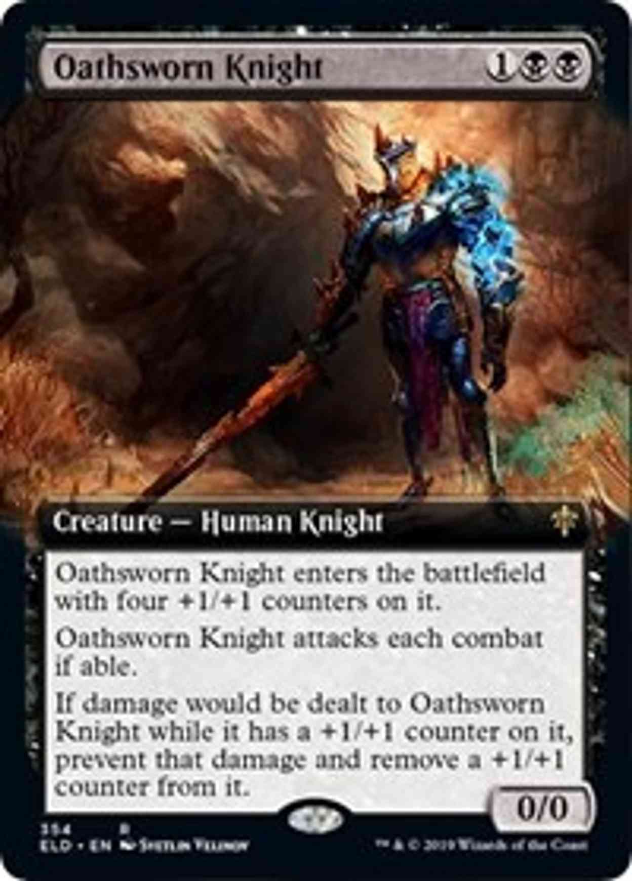 Oathsworn Knight (Extended Art) magic card front