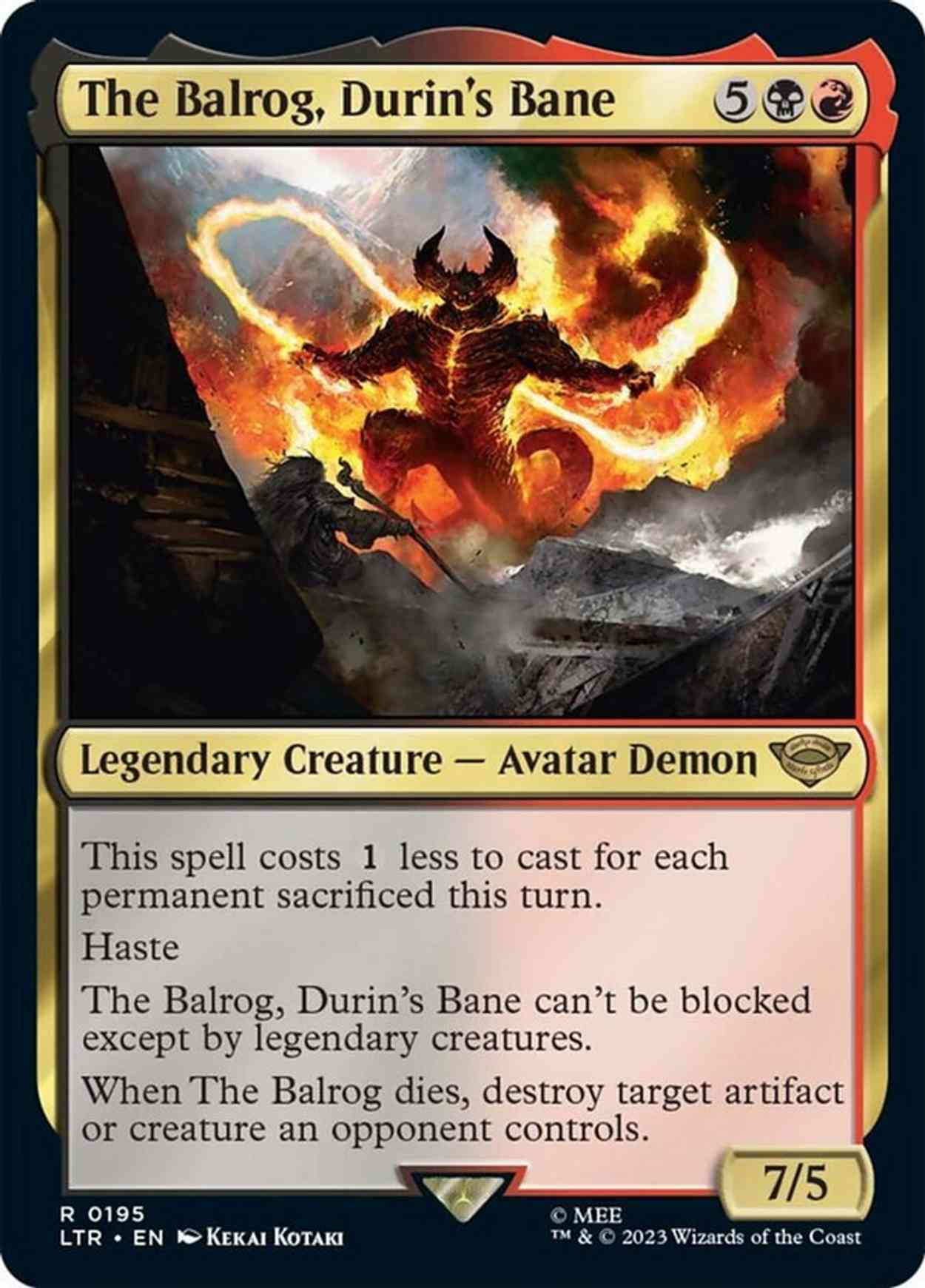 The Balrog, Durin's Bane magic card front