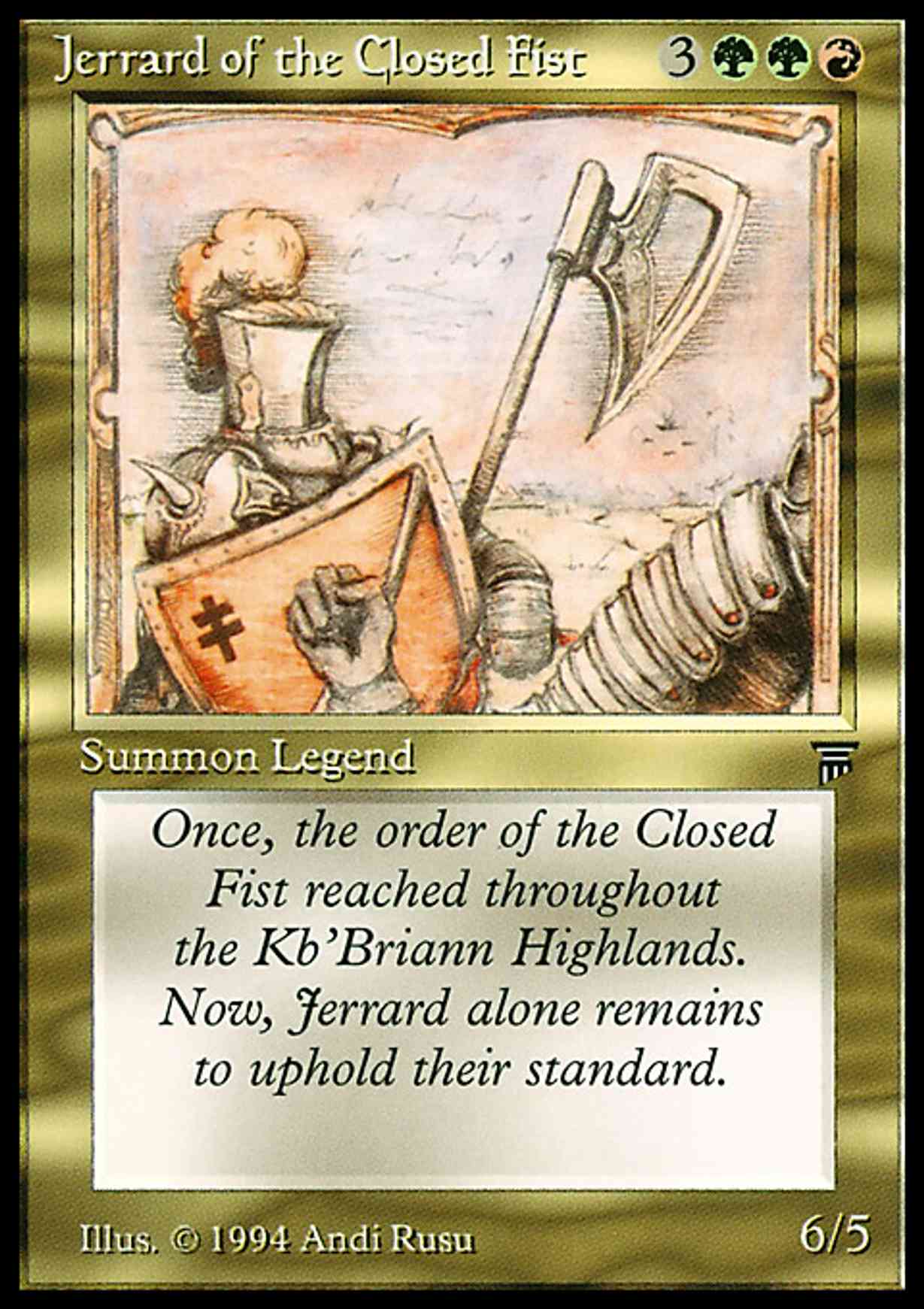Jerrard of the Closed Fist magic card front