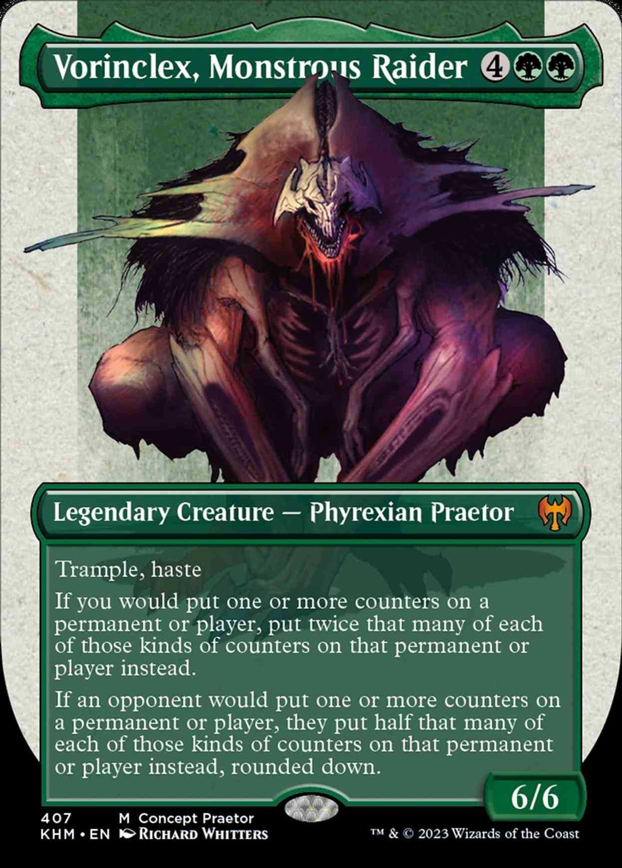 Vorinclex, Monstrous Raider (Concept Praetor) (Step-and-Compleat Foil) magic card front