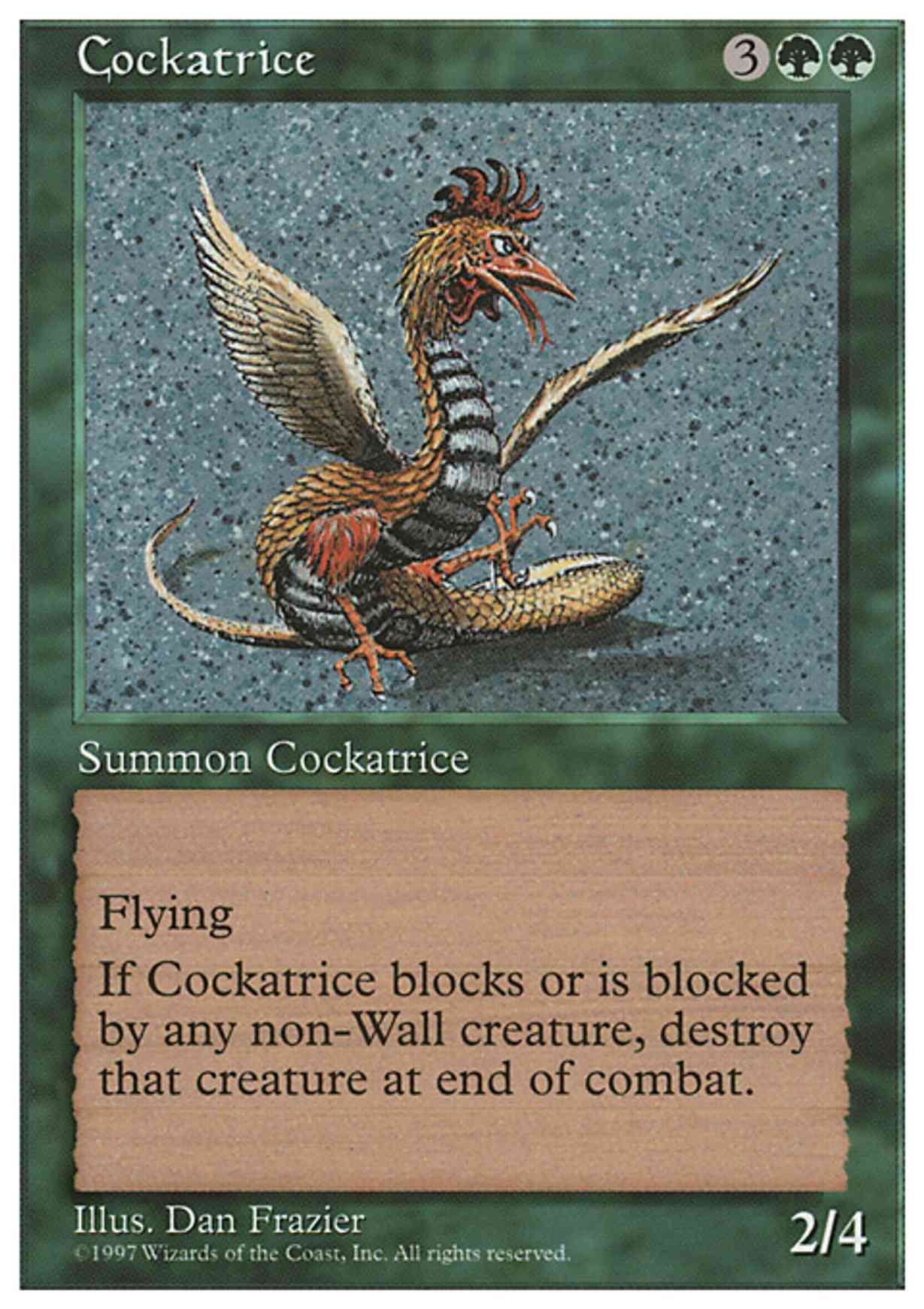 Cockatrice Price from mtg Fifth Edition