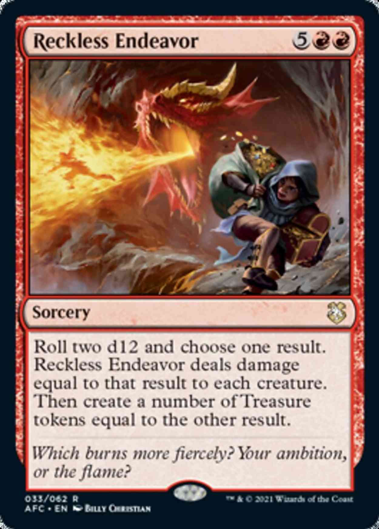 Reckless Endeavor magic card front