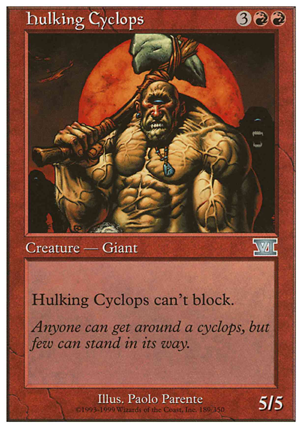 Hulking Cyclops Price from mtg Classic Sixth Edition
