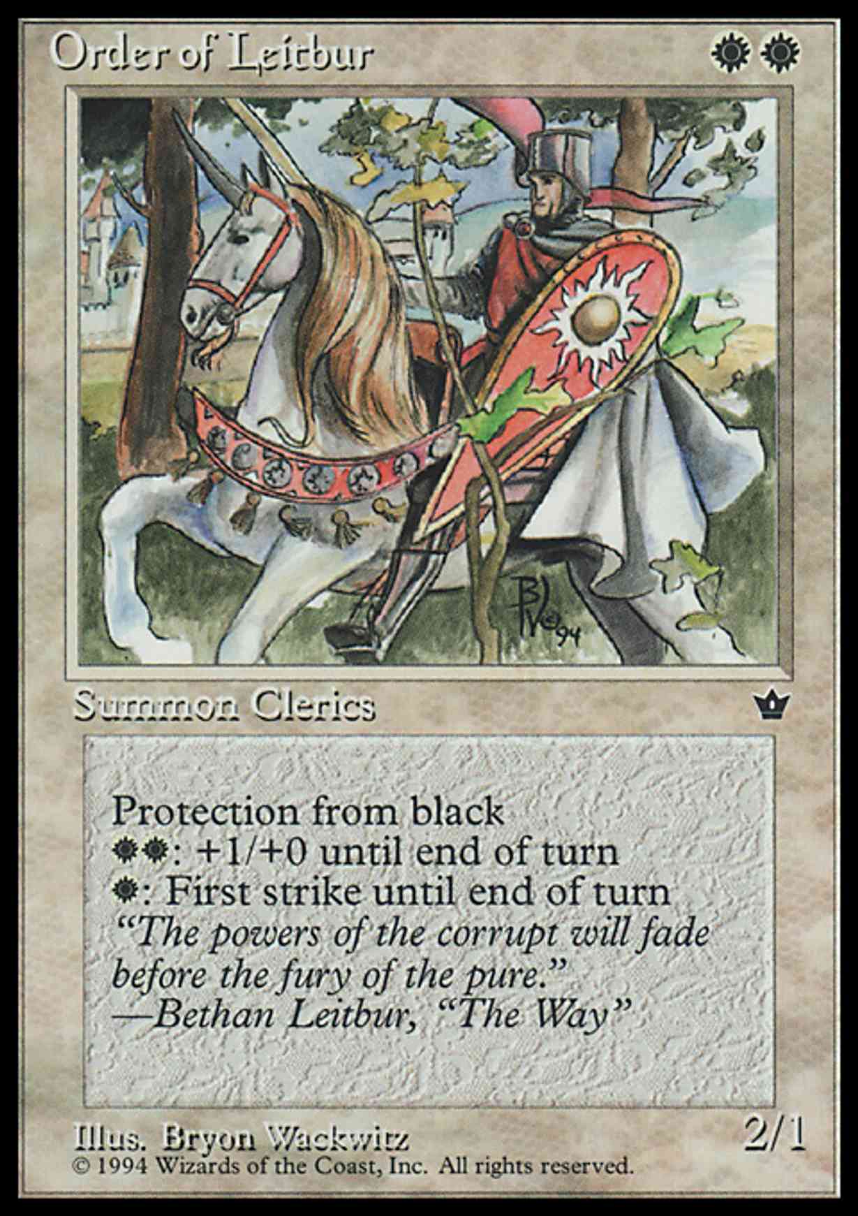 Order of Leitbur (Male) magic card front