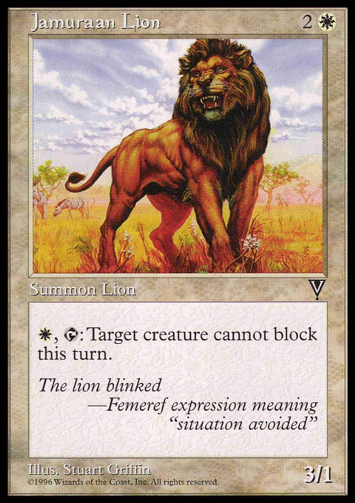 Jamuraan Lion magic card front