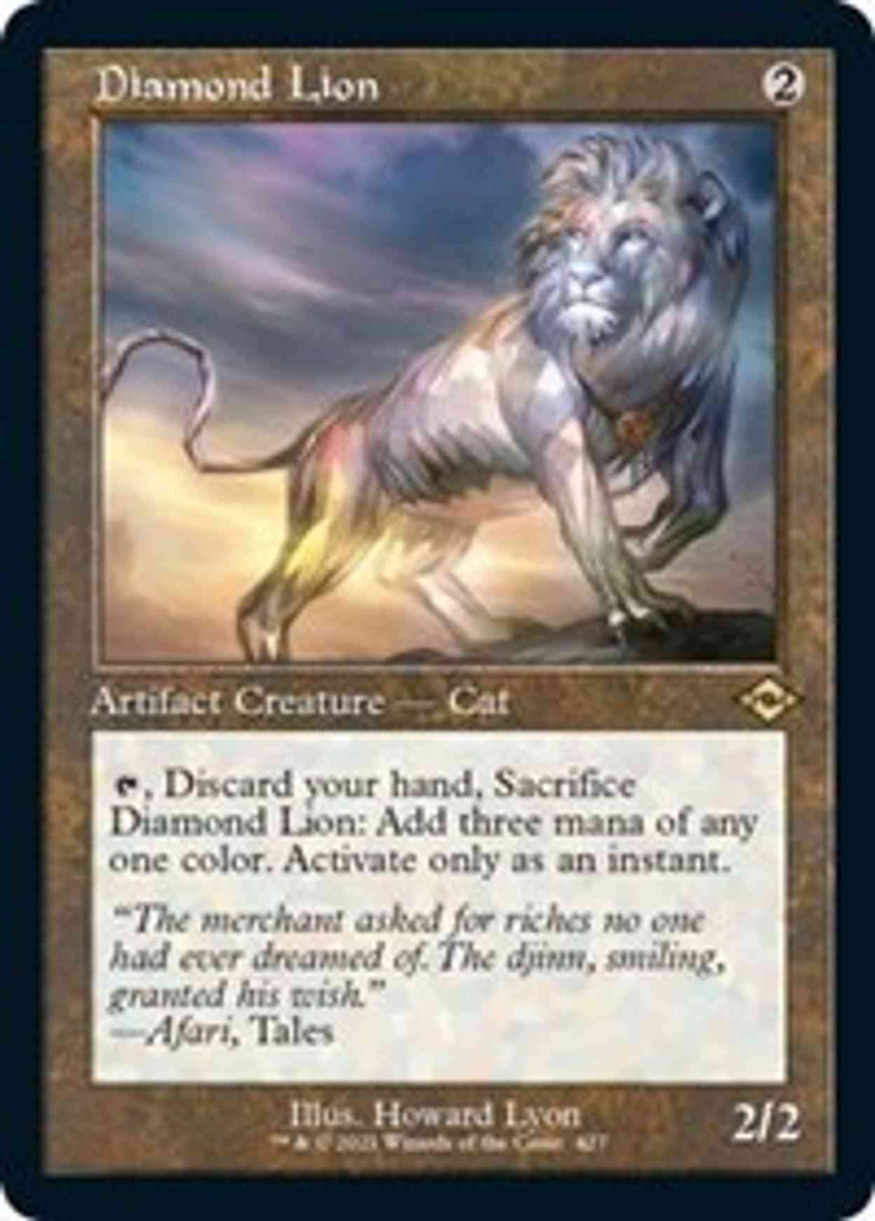 Diamond Lion (Retro Frame) (Foil Etched) magic card front