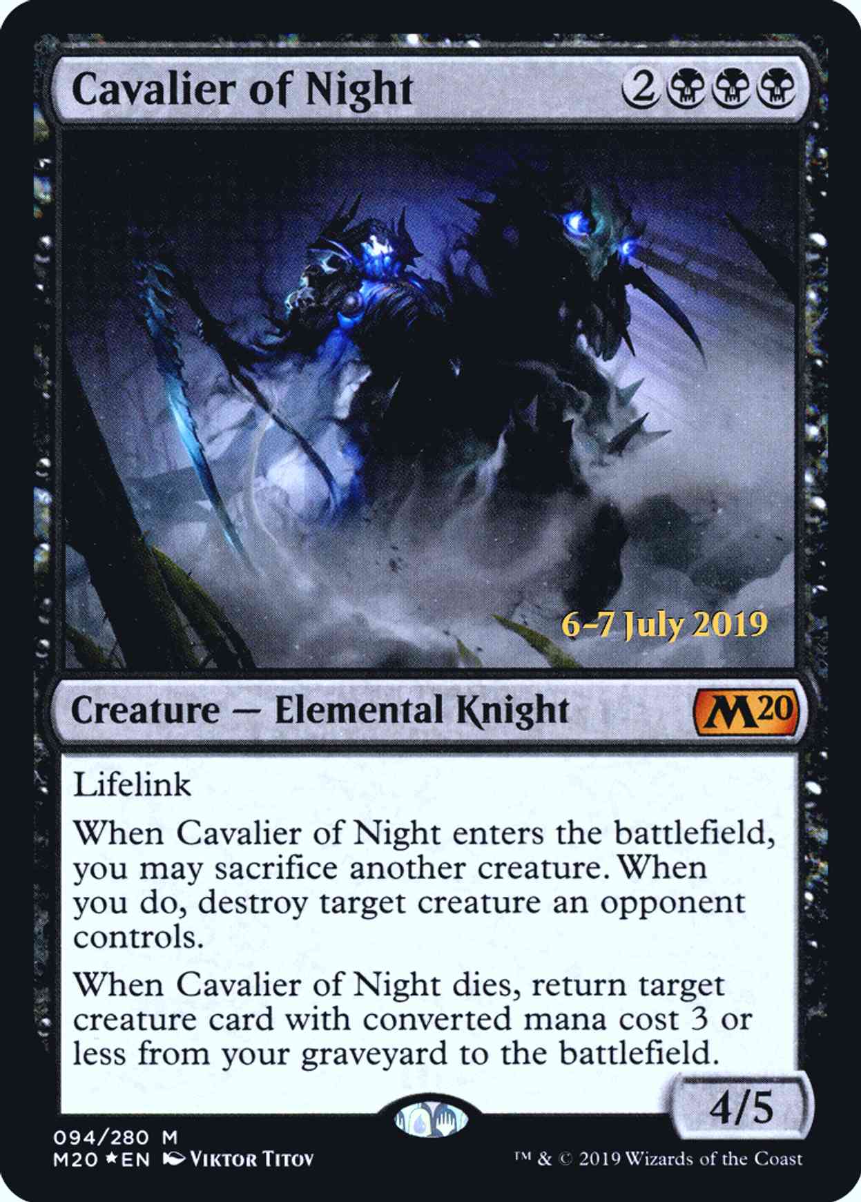 Cavalier of Night magic card front