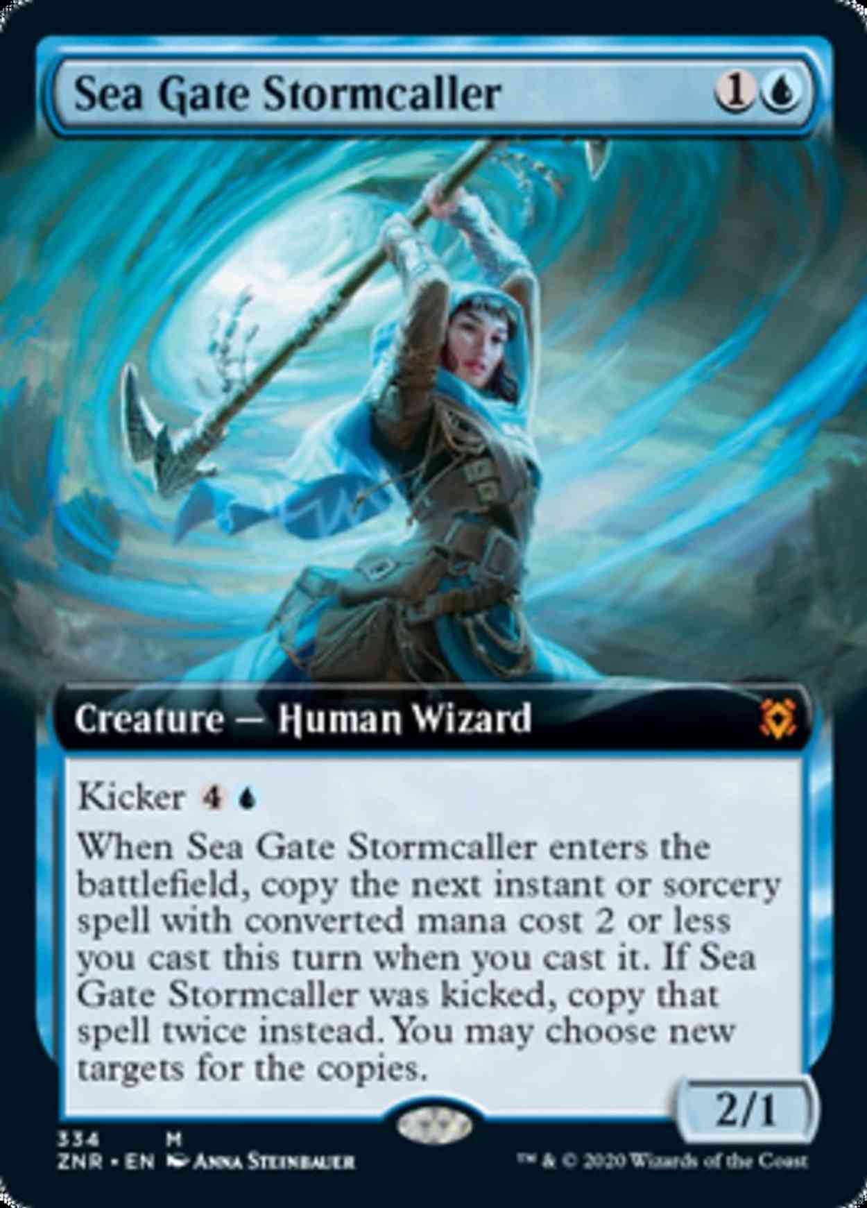 Sea Gate Stormcaller (Extended Art) magic card front