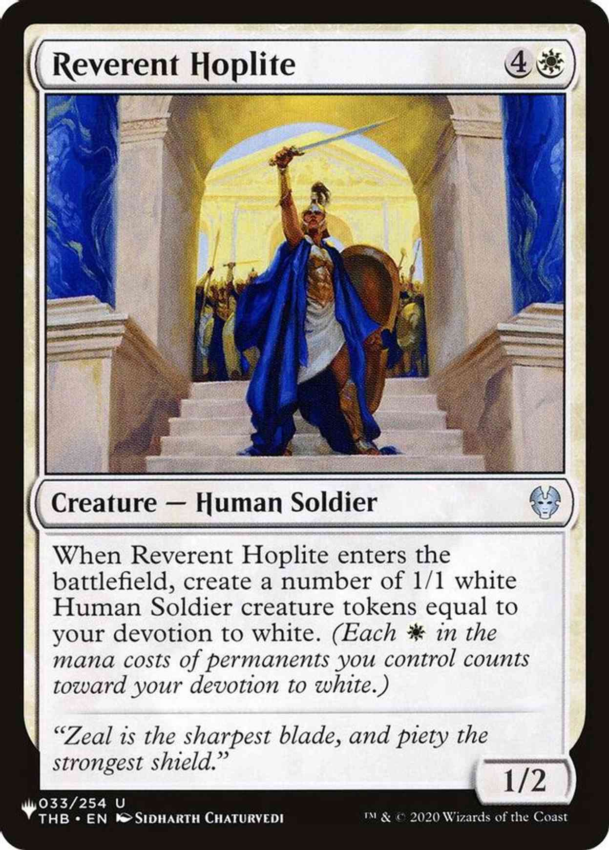 Reverent Hoplite magic card front