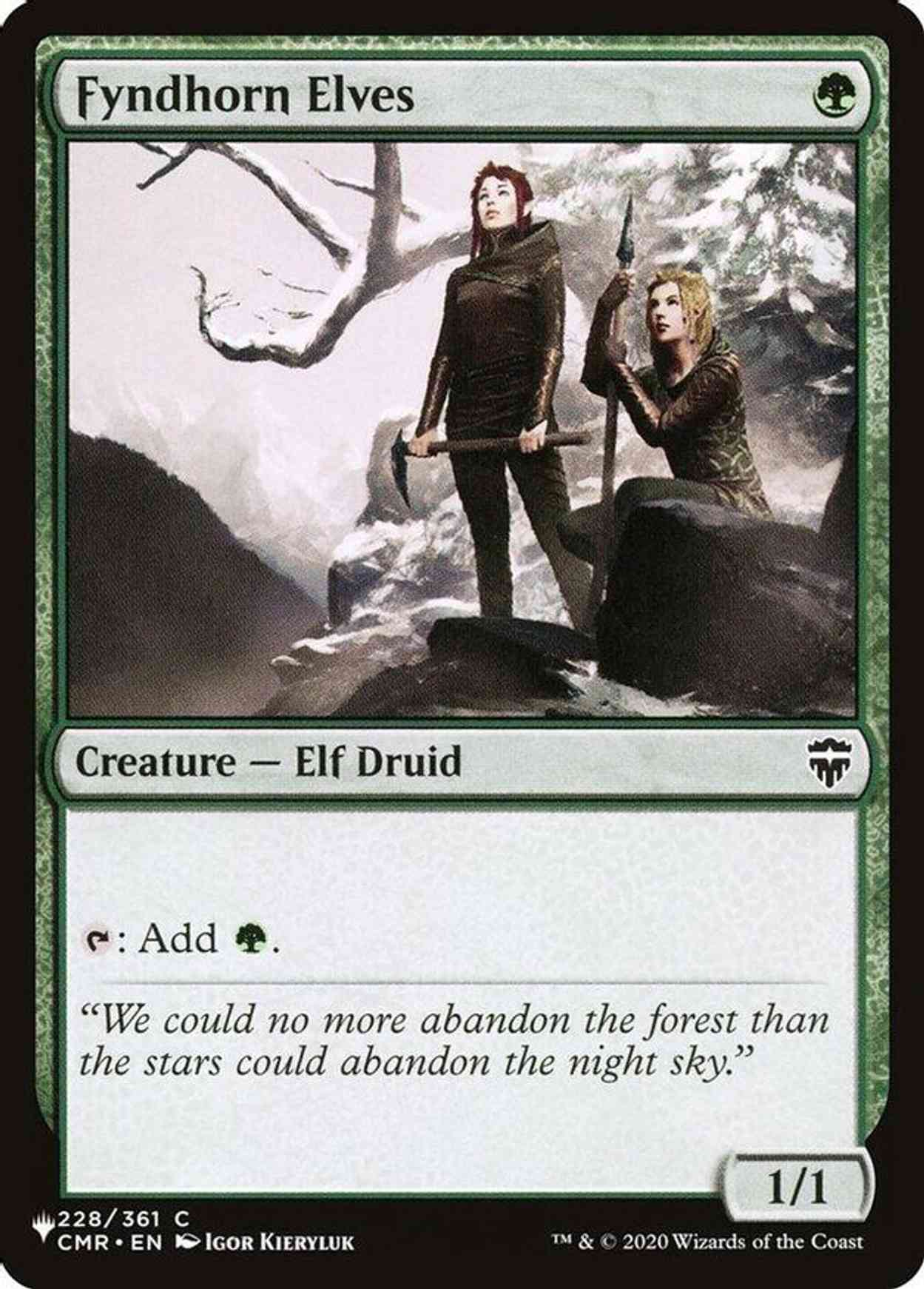 Fyndhorn Elves magic card front