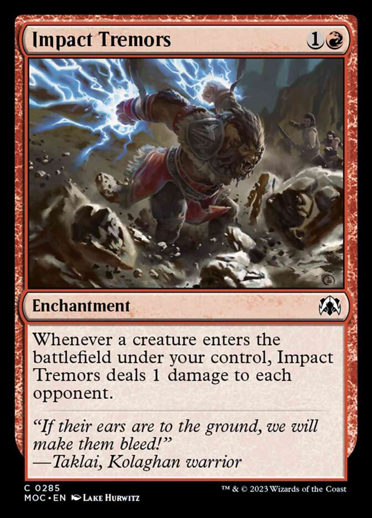 Impact Tremors magic card front