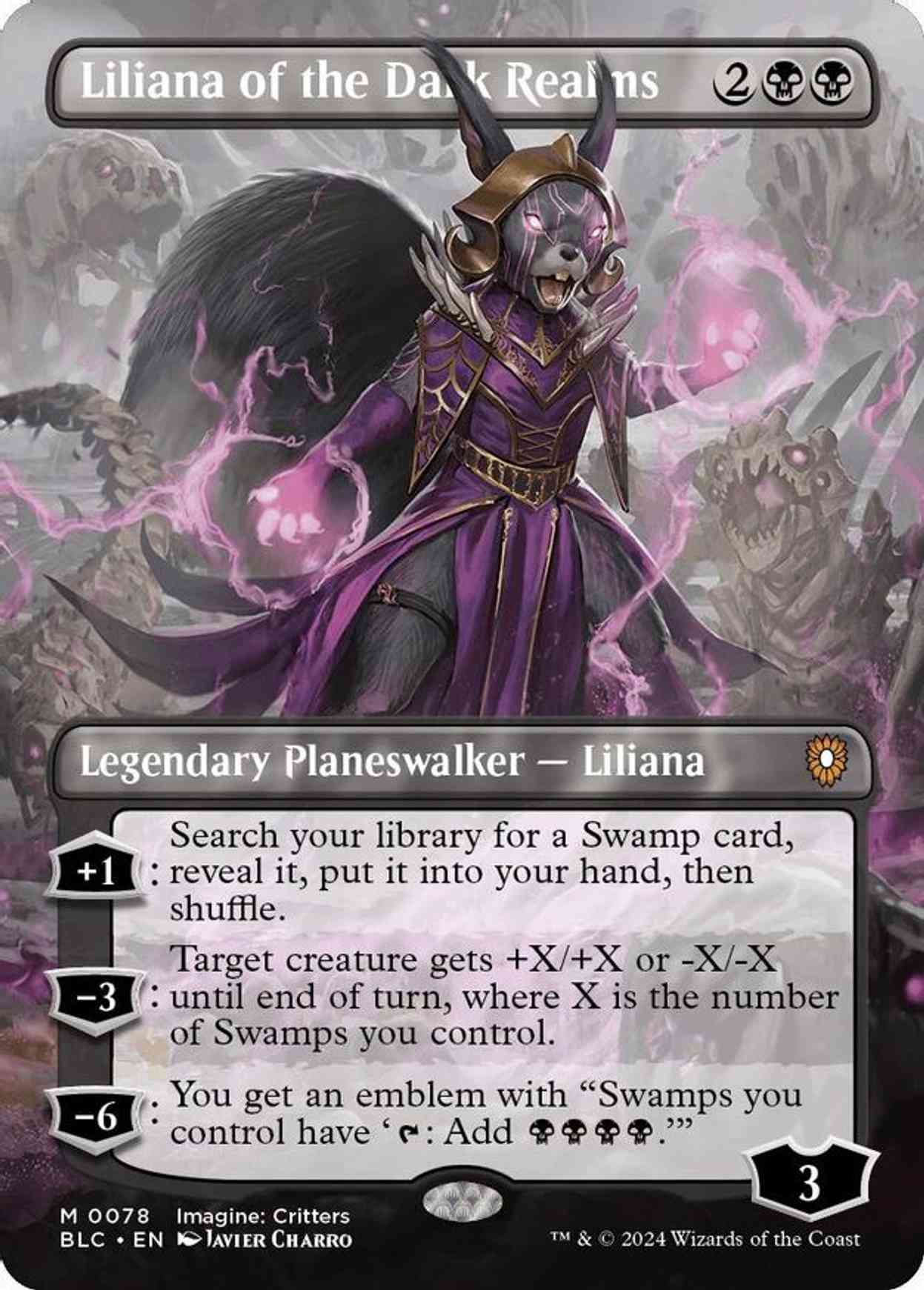 Liliana of the Dark Realms (Borderless) magic card front