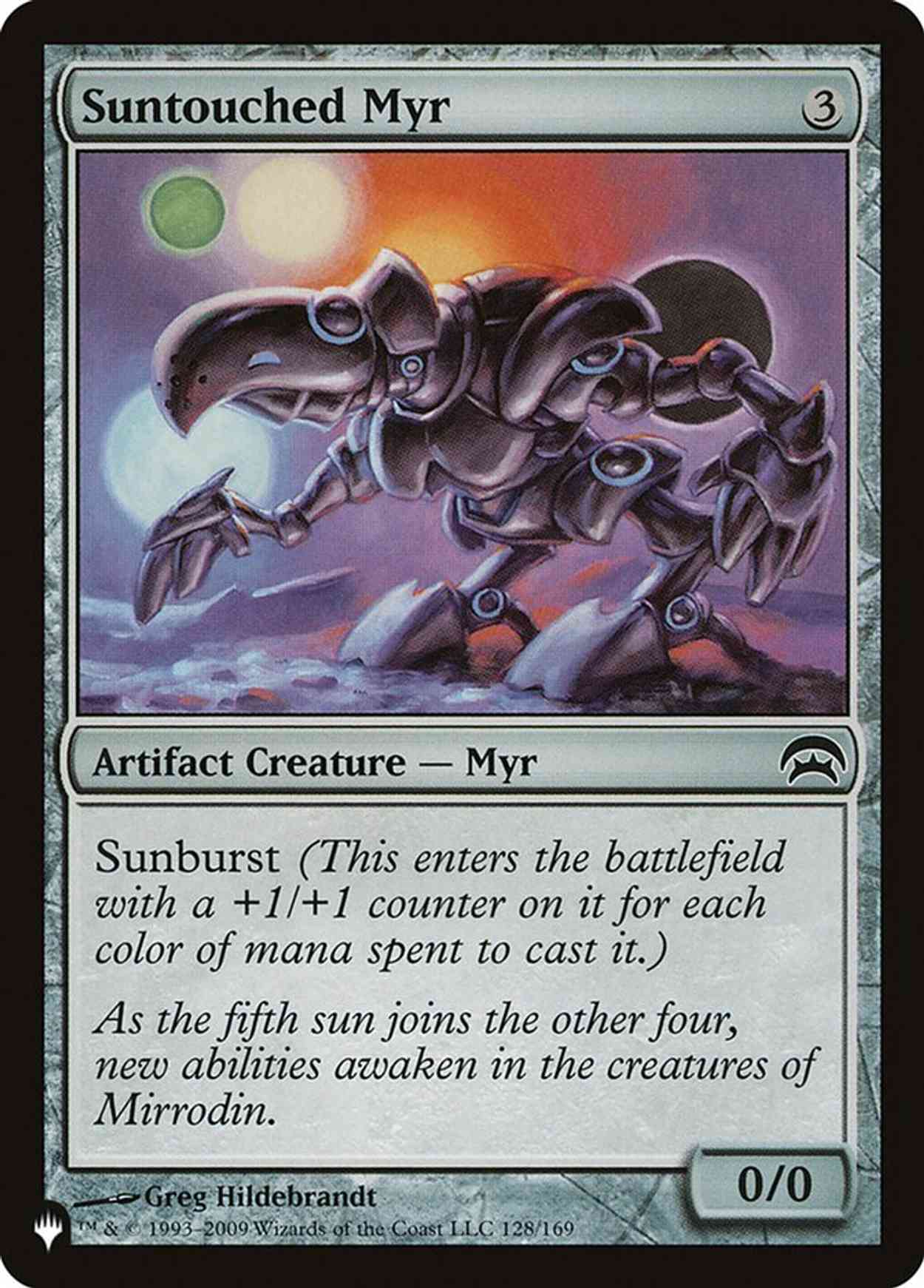 Suntouched Myr magic card front