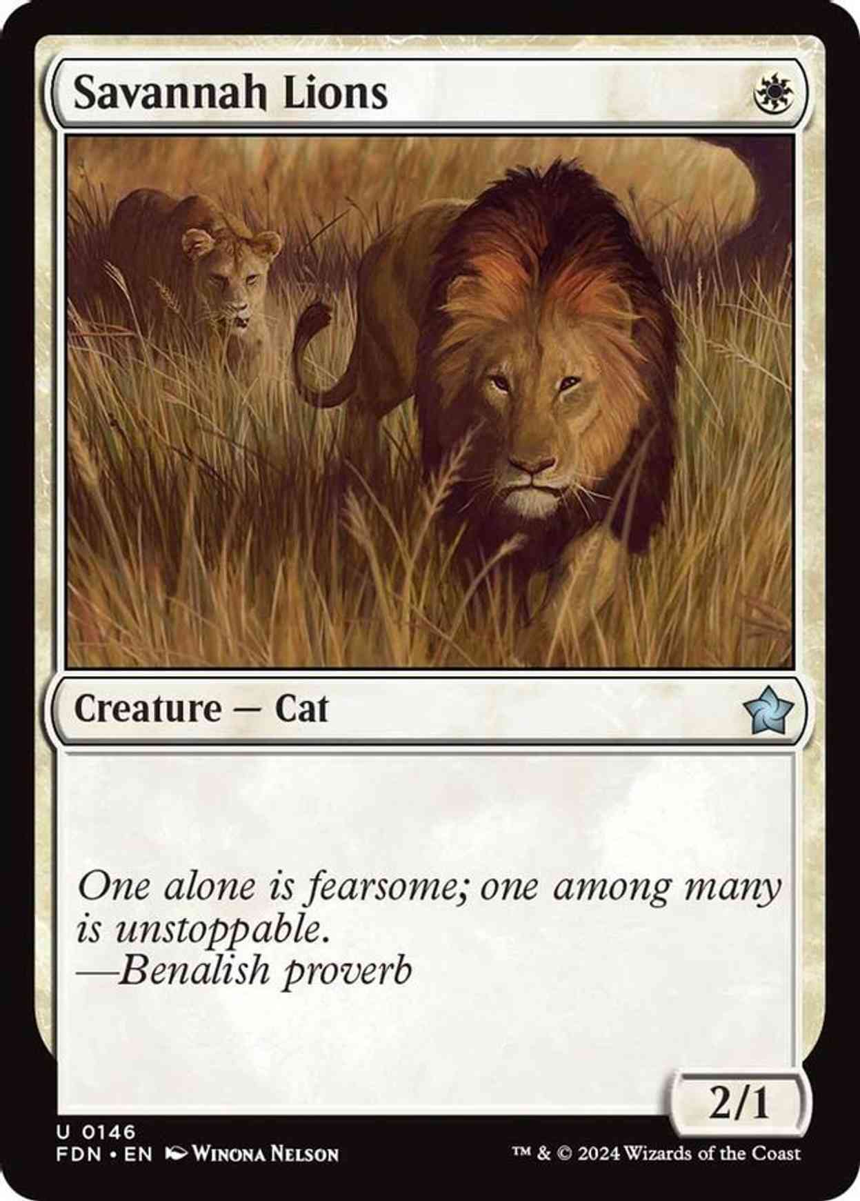 Savannah Lions magic card front