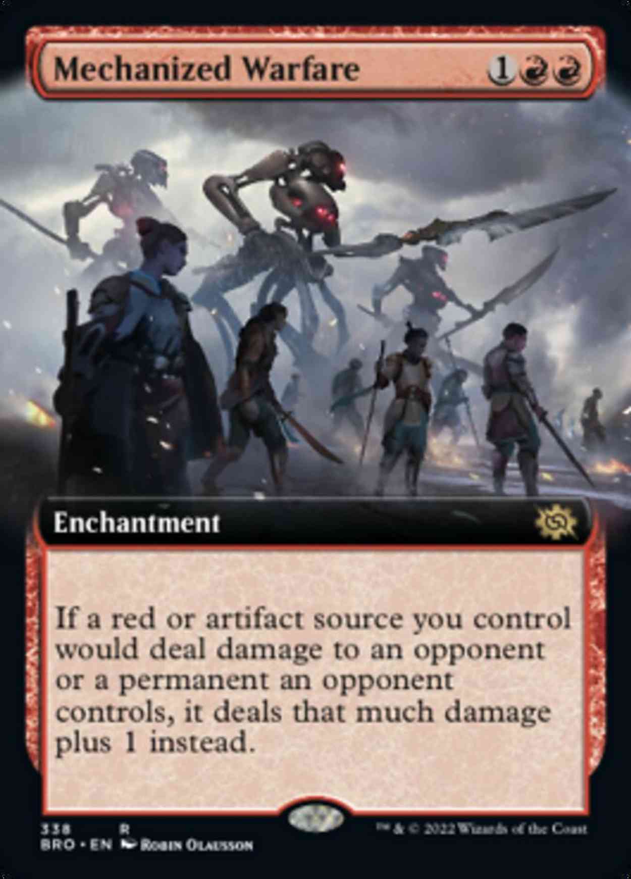 Mechanized Warfare (Extended Art) magic card front