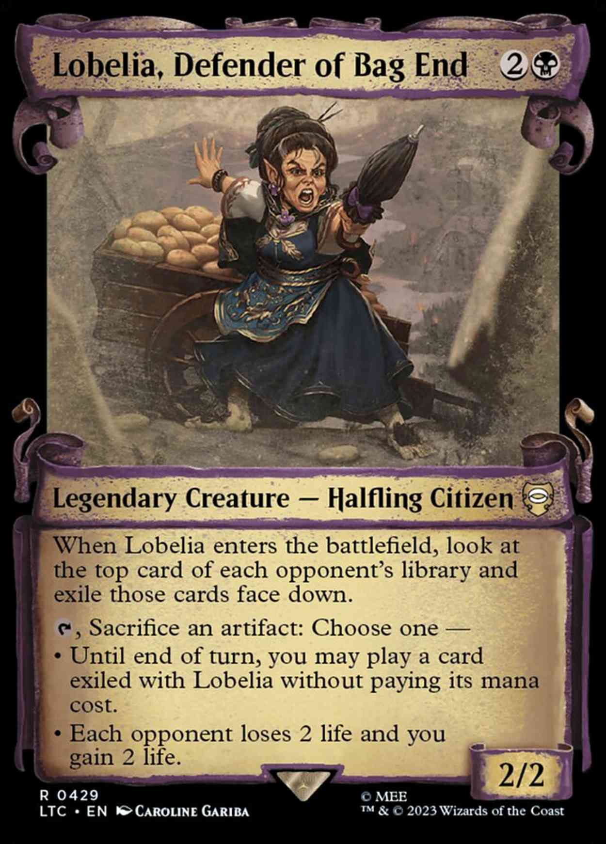 Lobelia, Defender of Bag End (Showcase Scrolls) magic card front