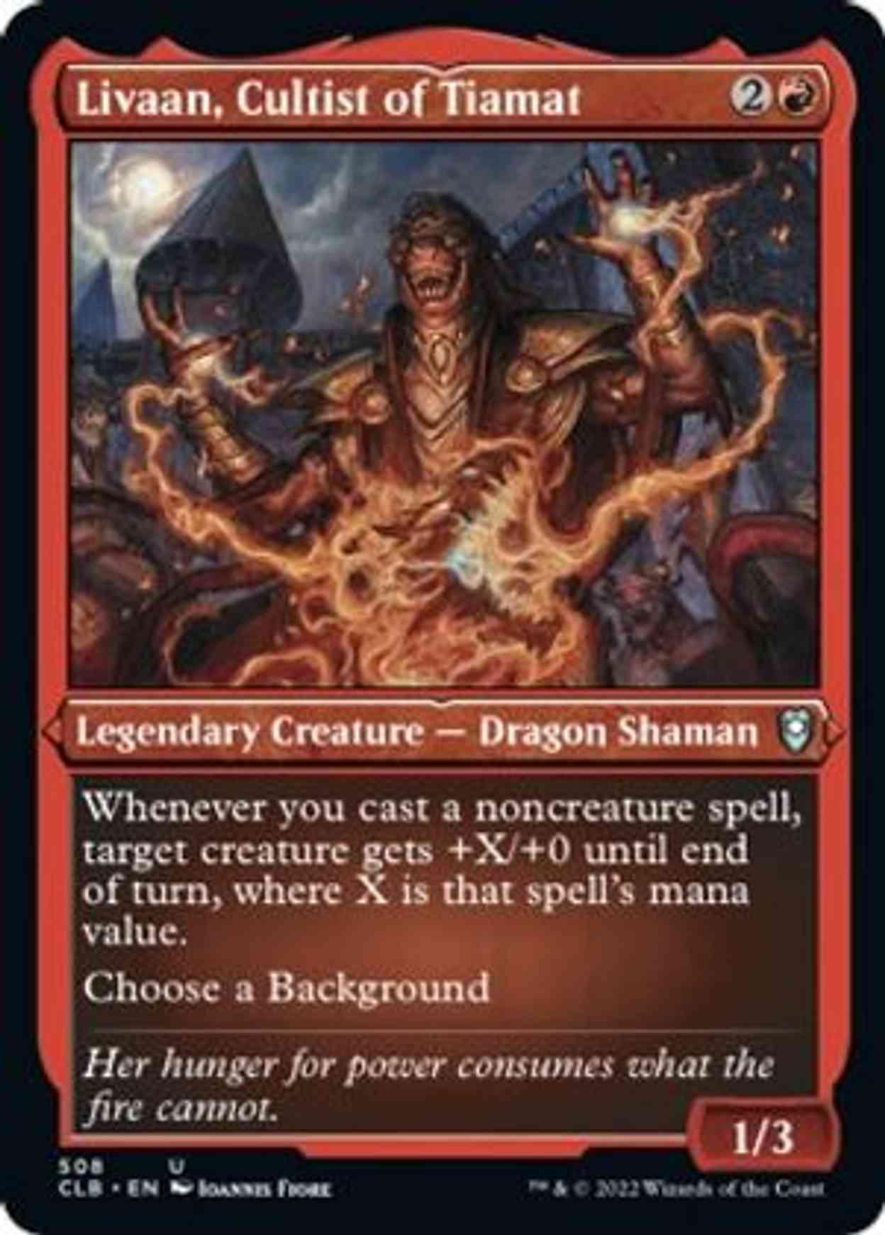 Livaan, Cultist of Tiamat (Foil Etched) magic card front