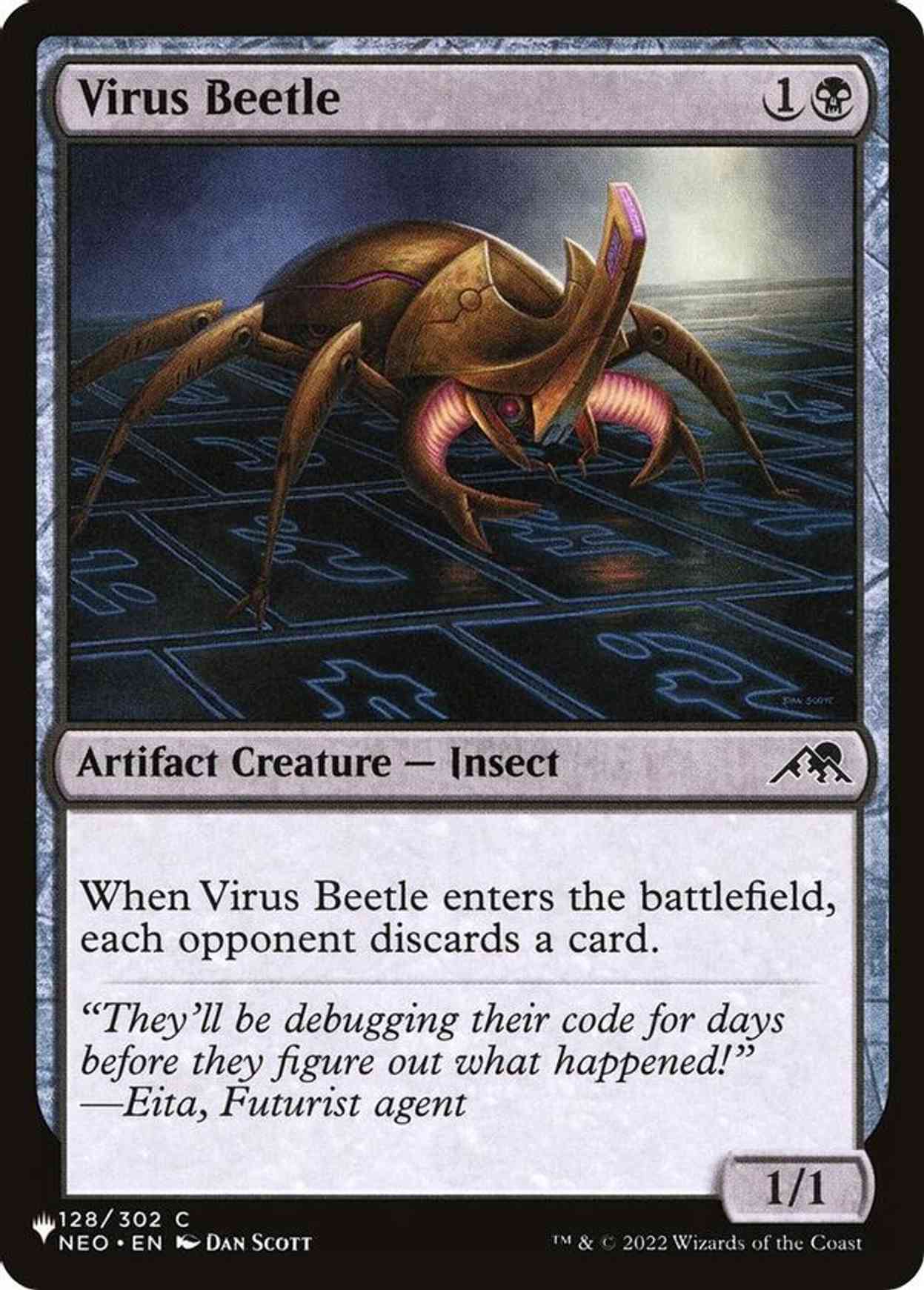 Virus Beetle magic card front