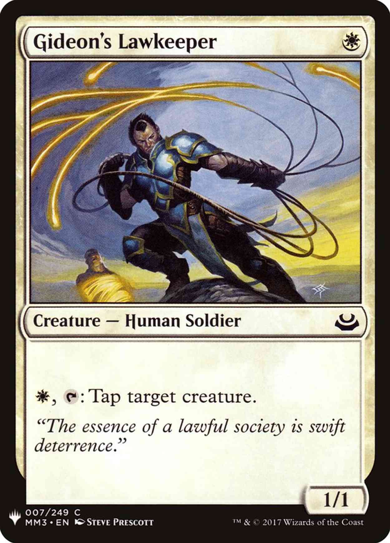 Gideon's Lawkeeper magic card front