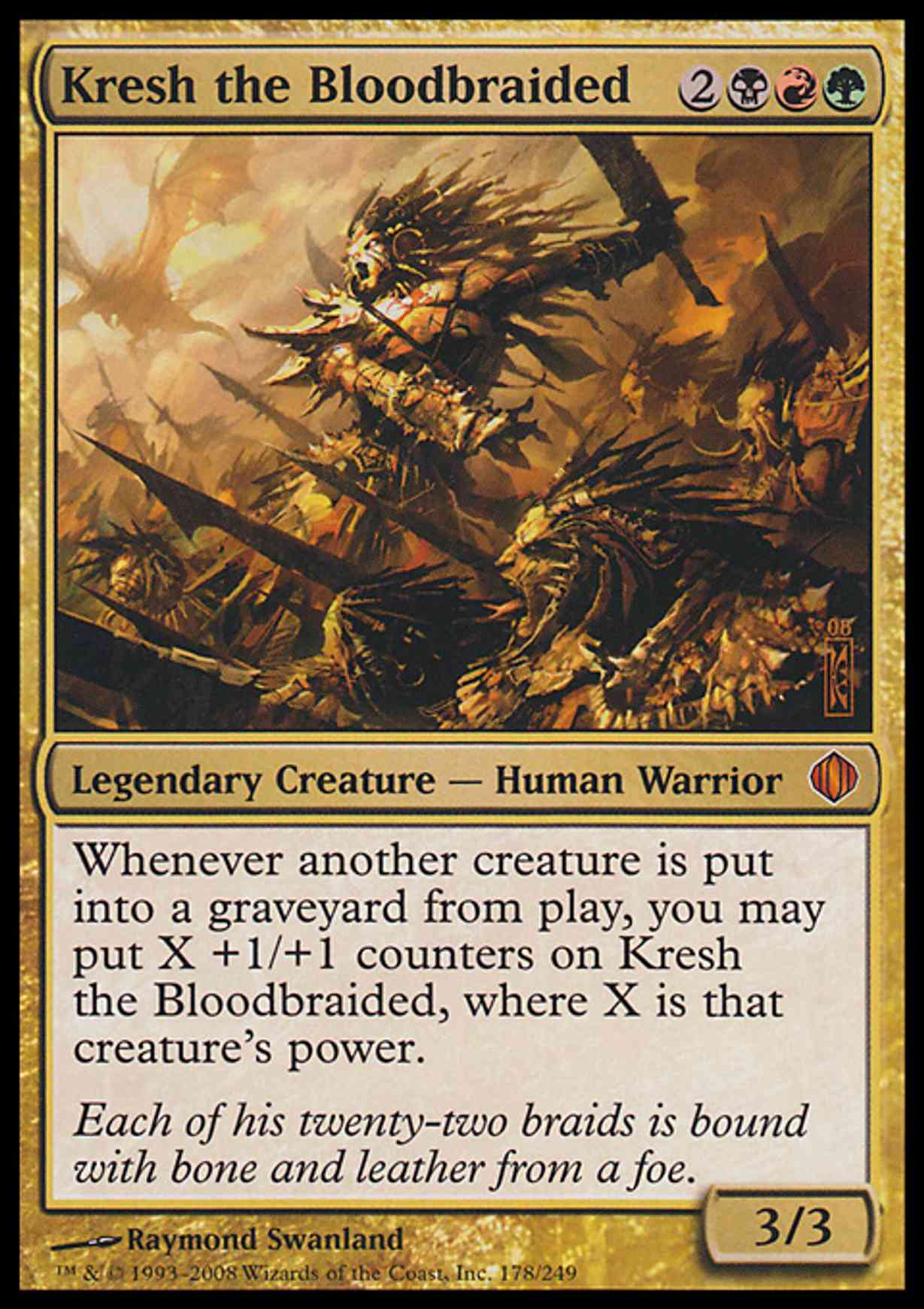Kresh the Bloodbraided magic card front