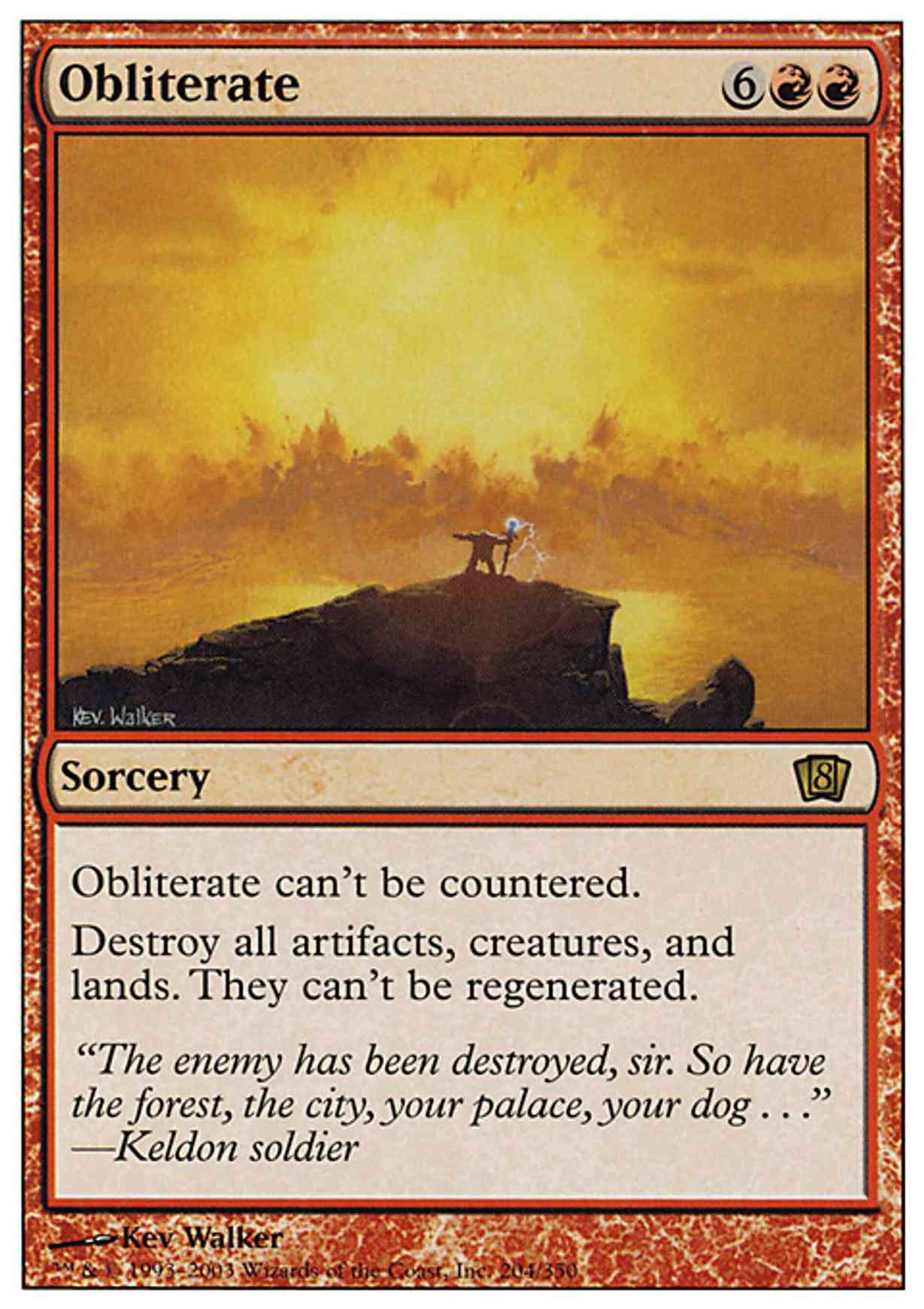 Obliterate magic card front
