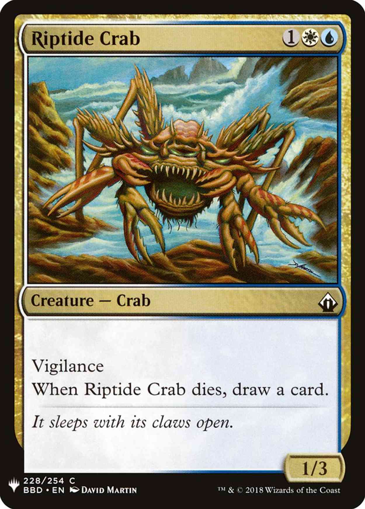 Riptide Crab magic card front