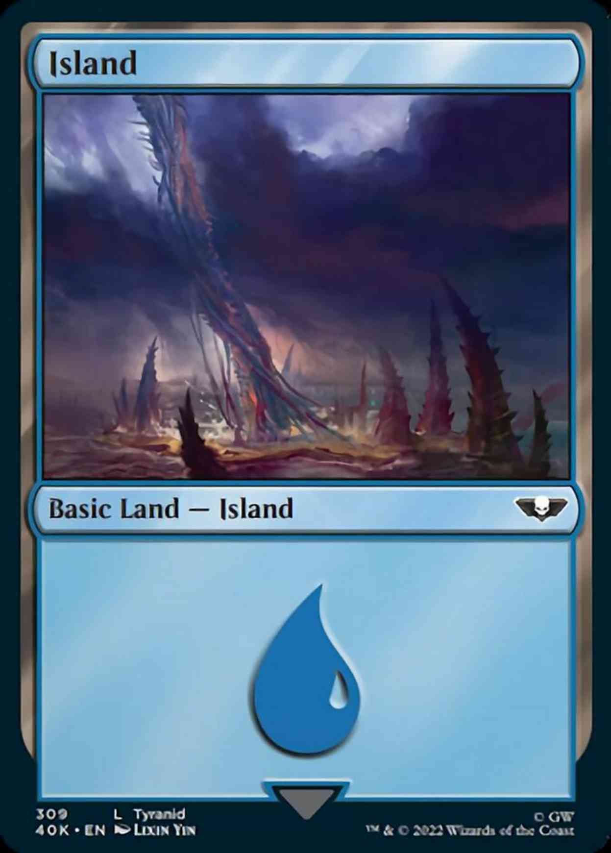 Island (309) magic card front