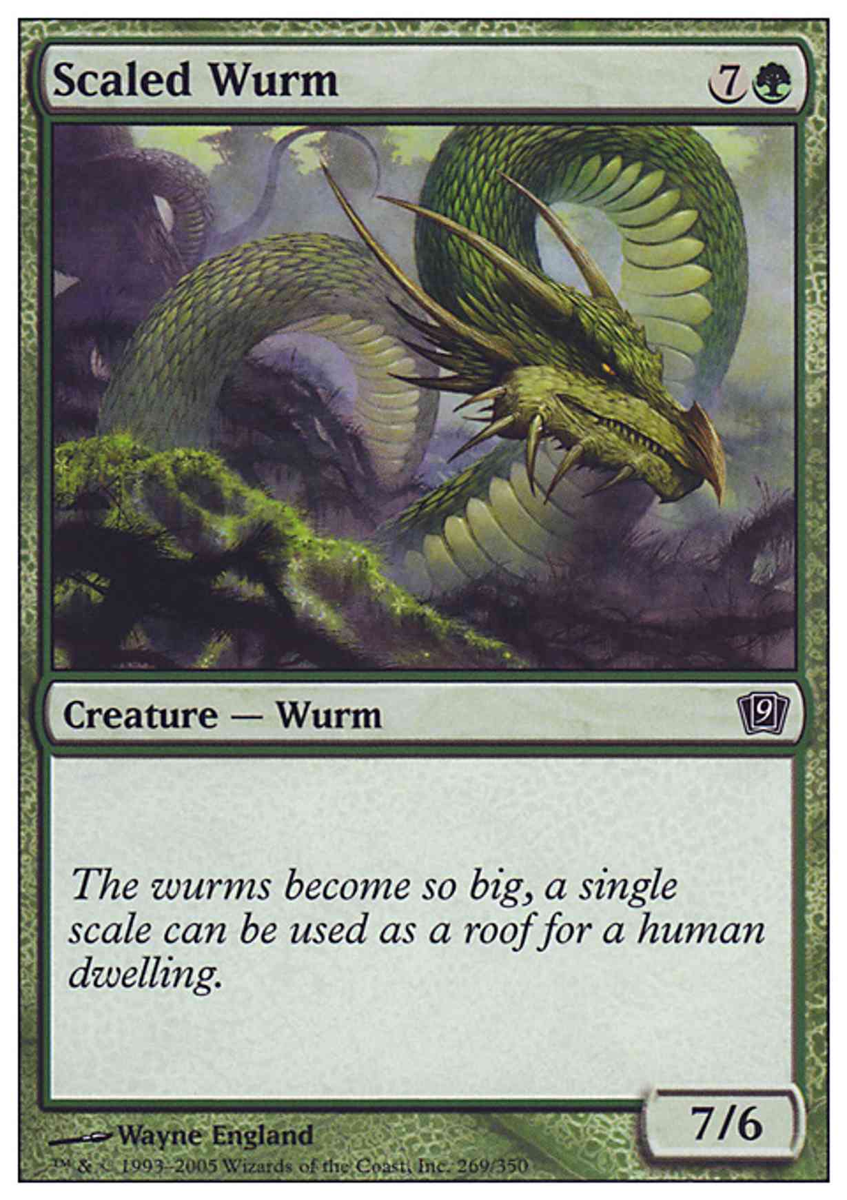 Scaled Wurm magic card front
