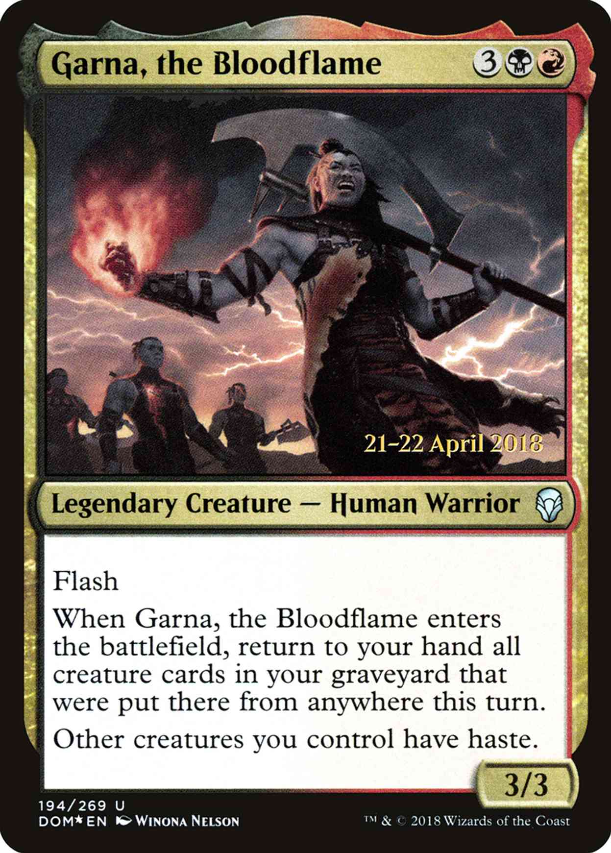 Garna, the Bloodflame magic card front
