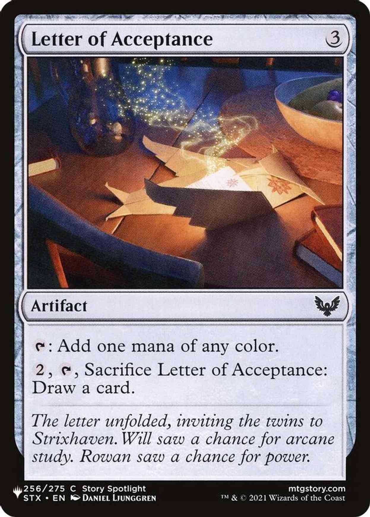 Letter of Acceptance magic card front