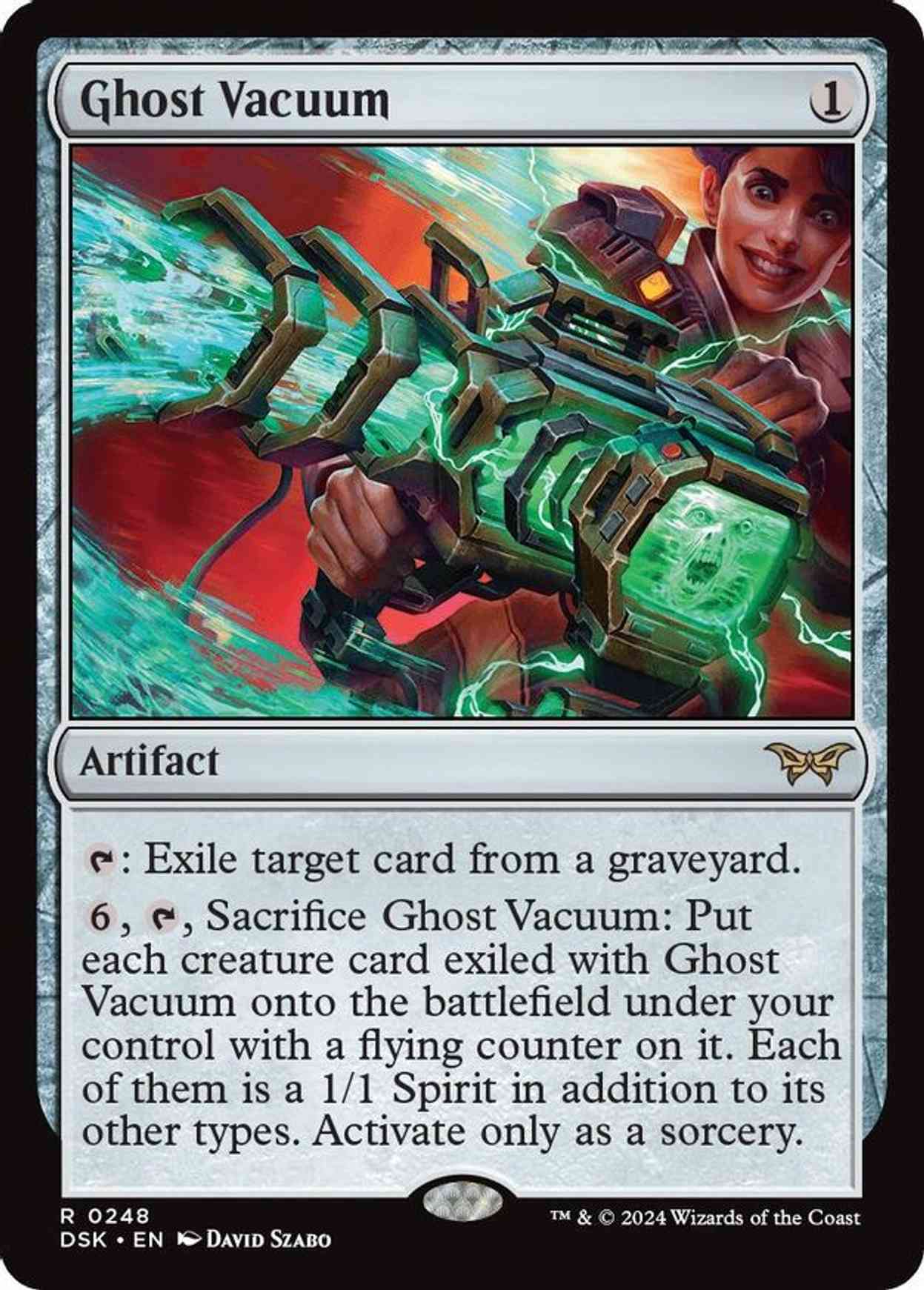 Ghost Vacuum magic card front