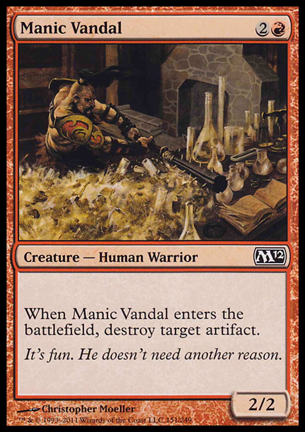 Manic Vandal magic card front