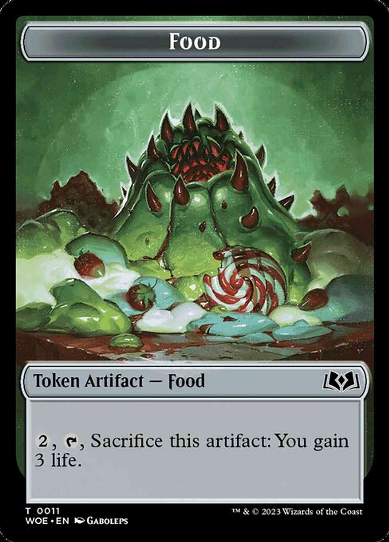 Food (0011) Token magic card front